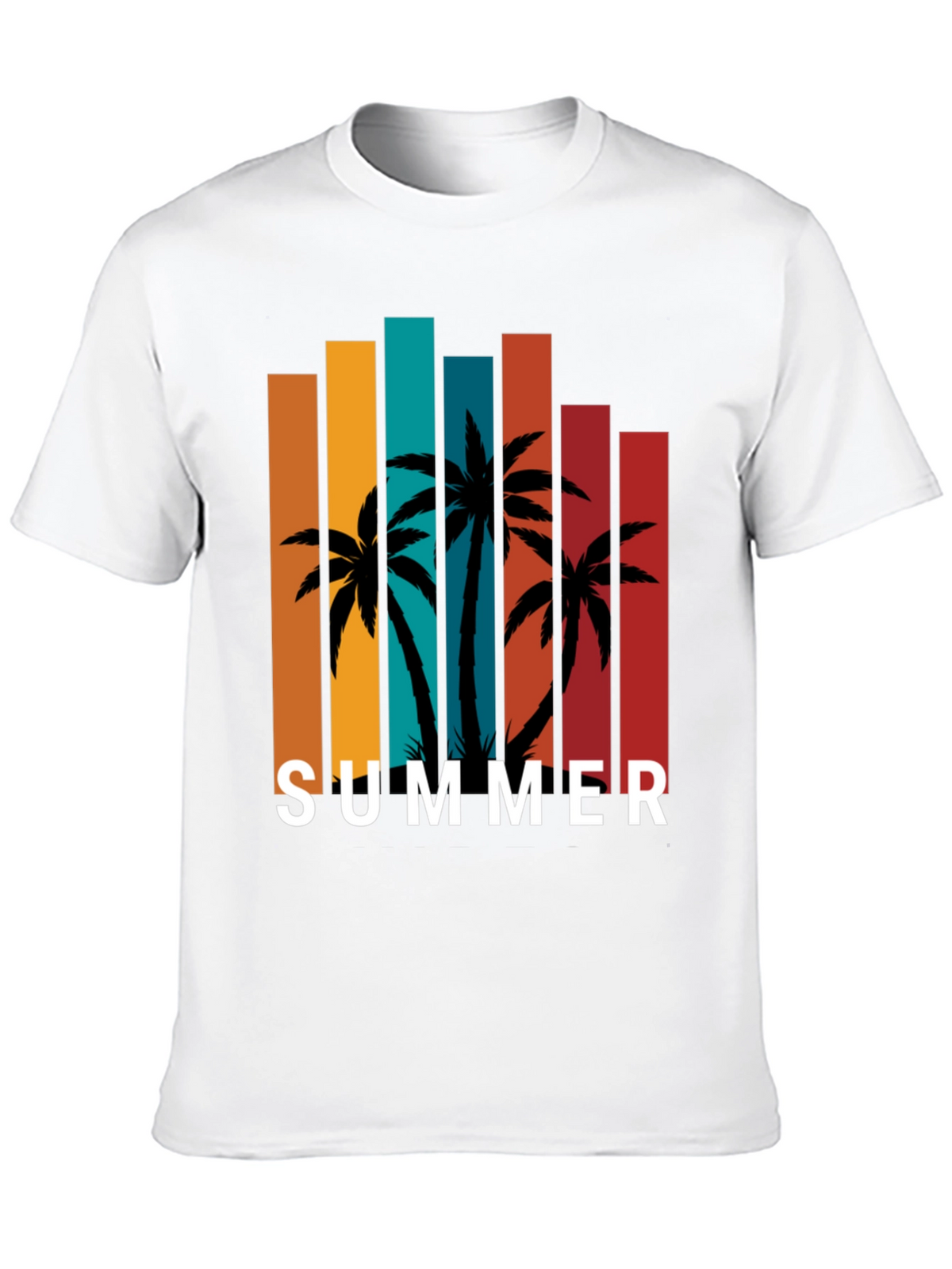 Tropical Summer Palm Tree Graphic Tee