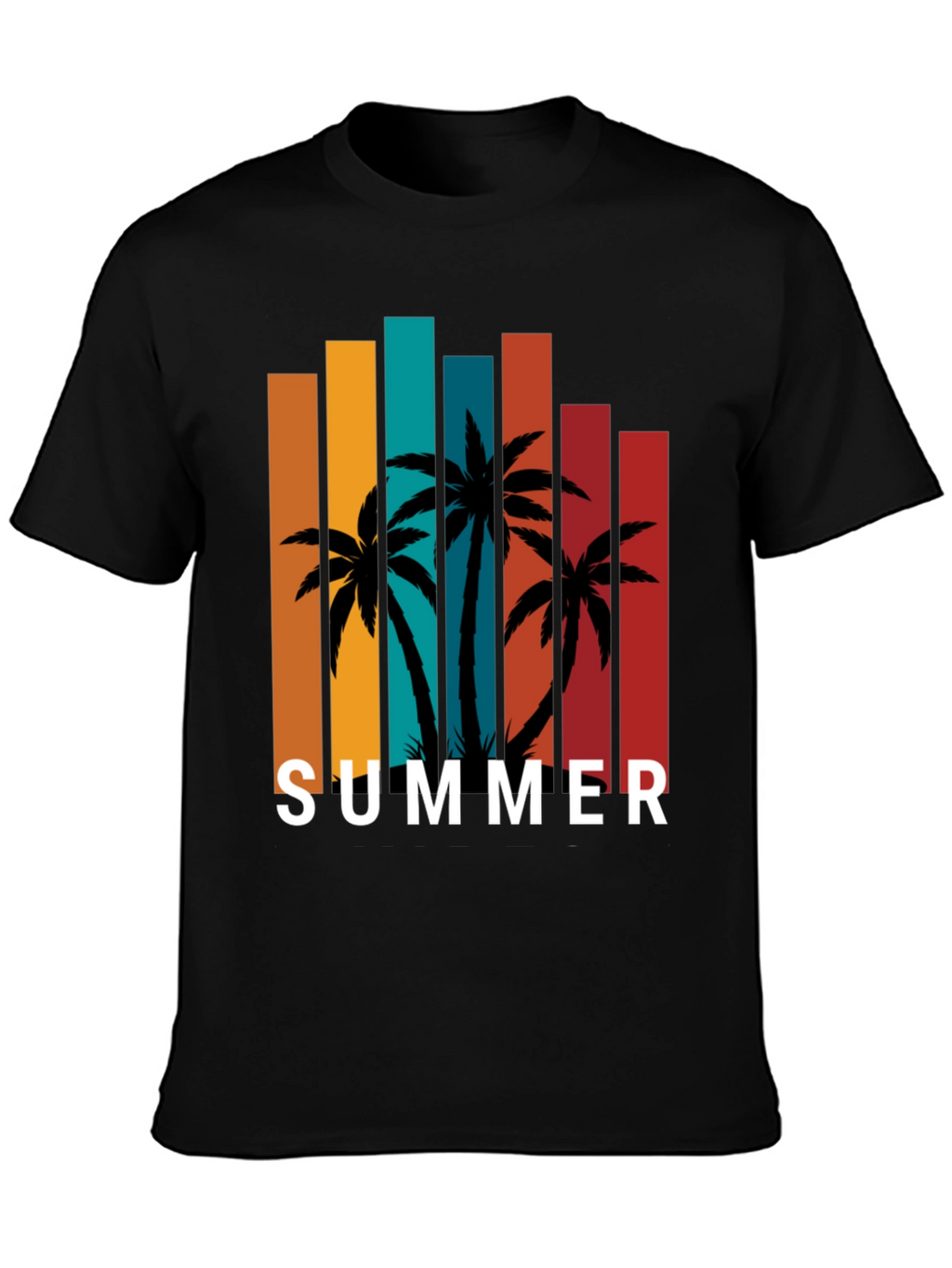 Tropical Summer Palm Tree Graphic Tee
