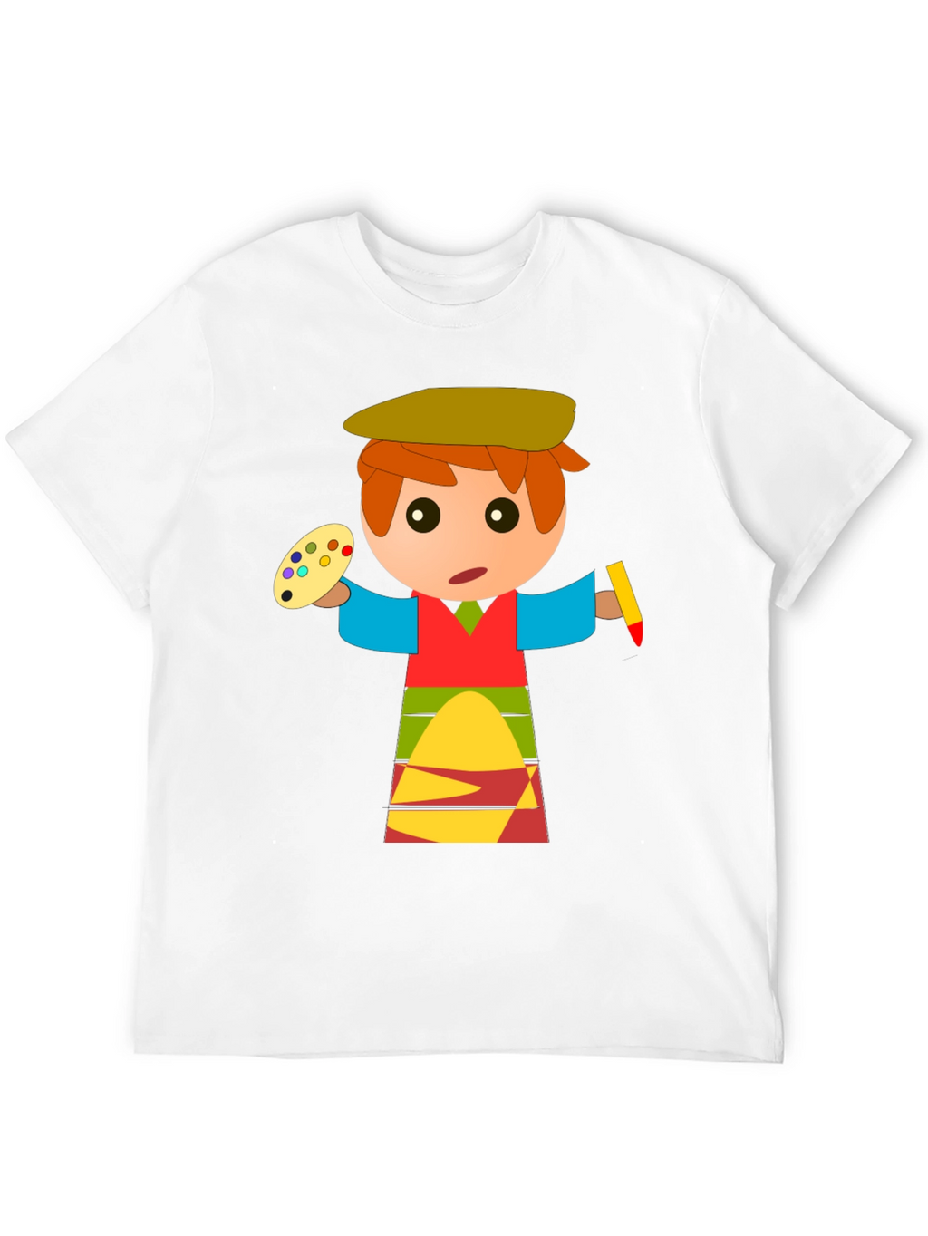 Cartoon Artist Graphic T-Shirt