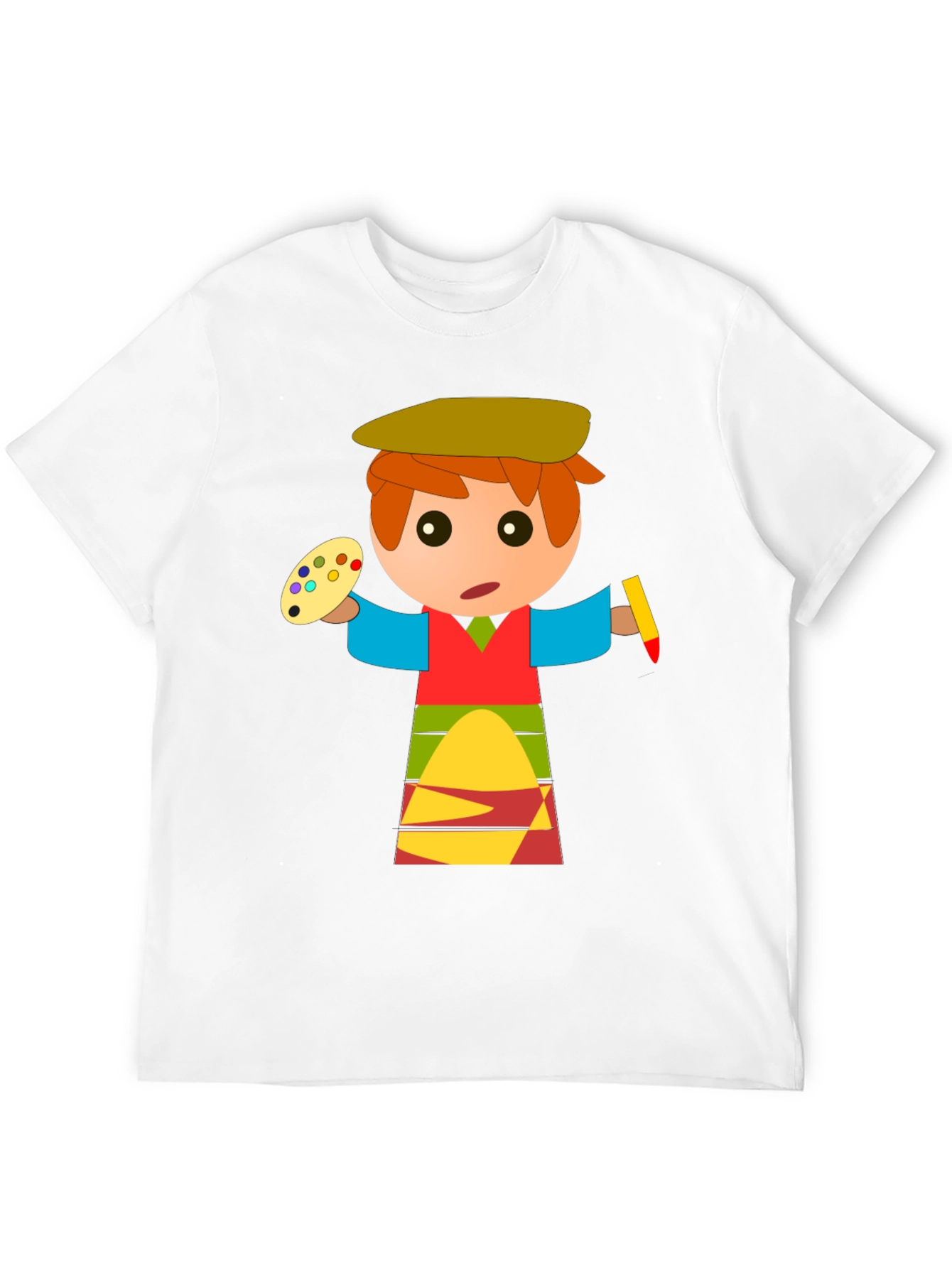 Cartoon Artist Graphic T-Shirt