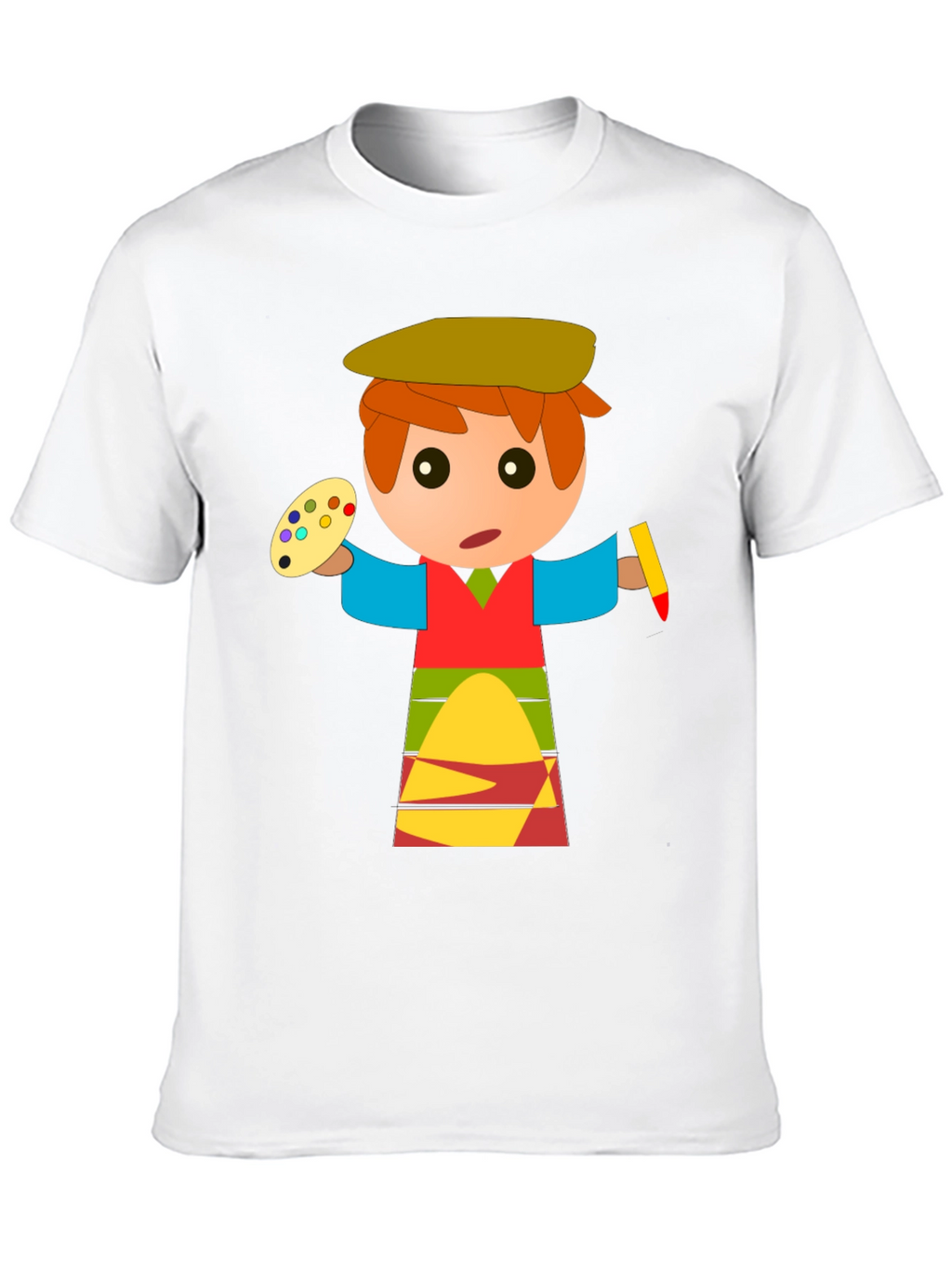 Cartoon Artist Graphic T-Shirt