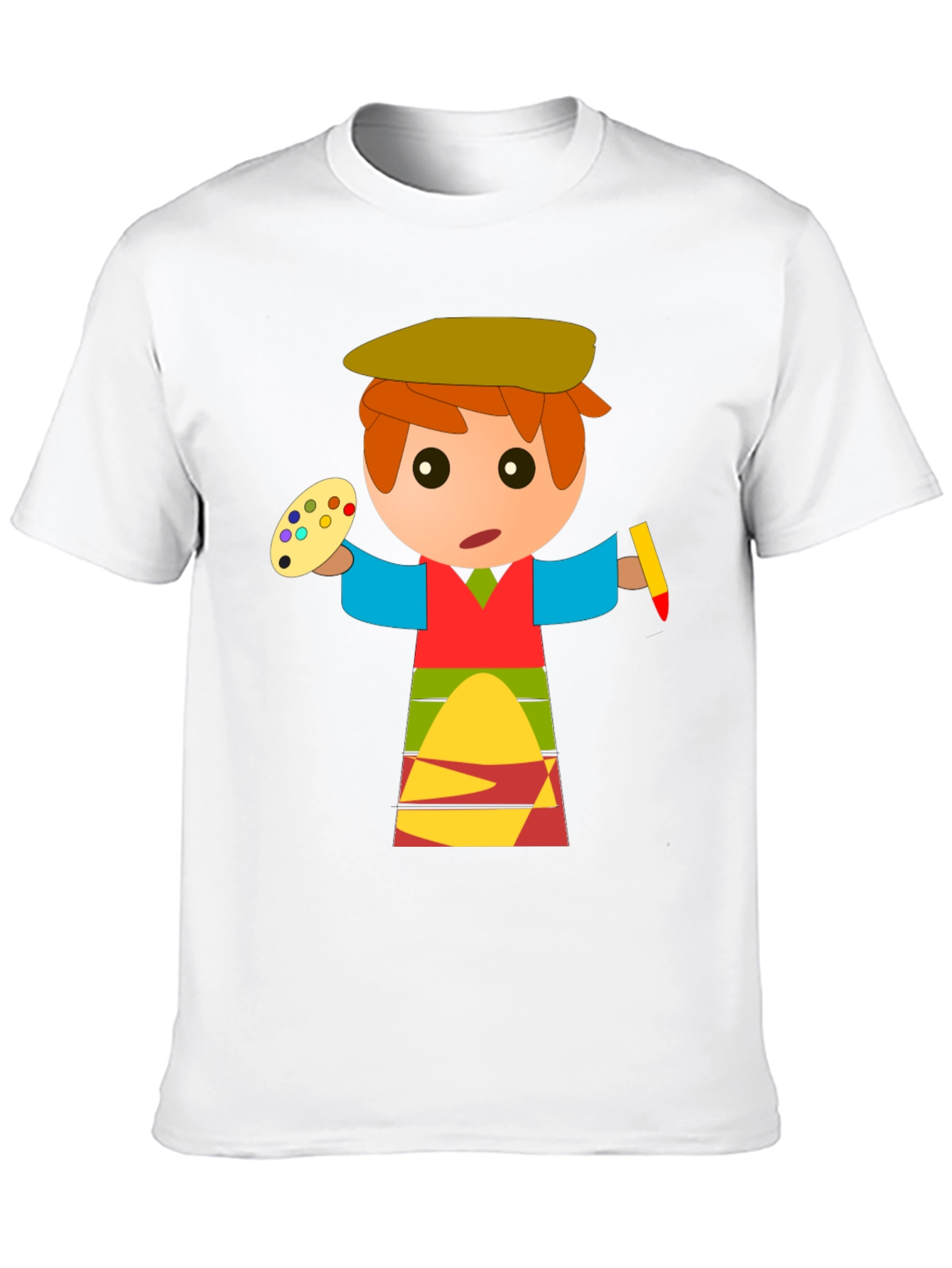 Cartoon Artist Graphic T-Shirt