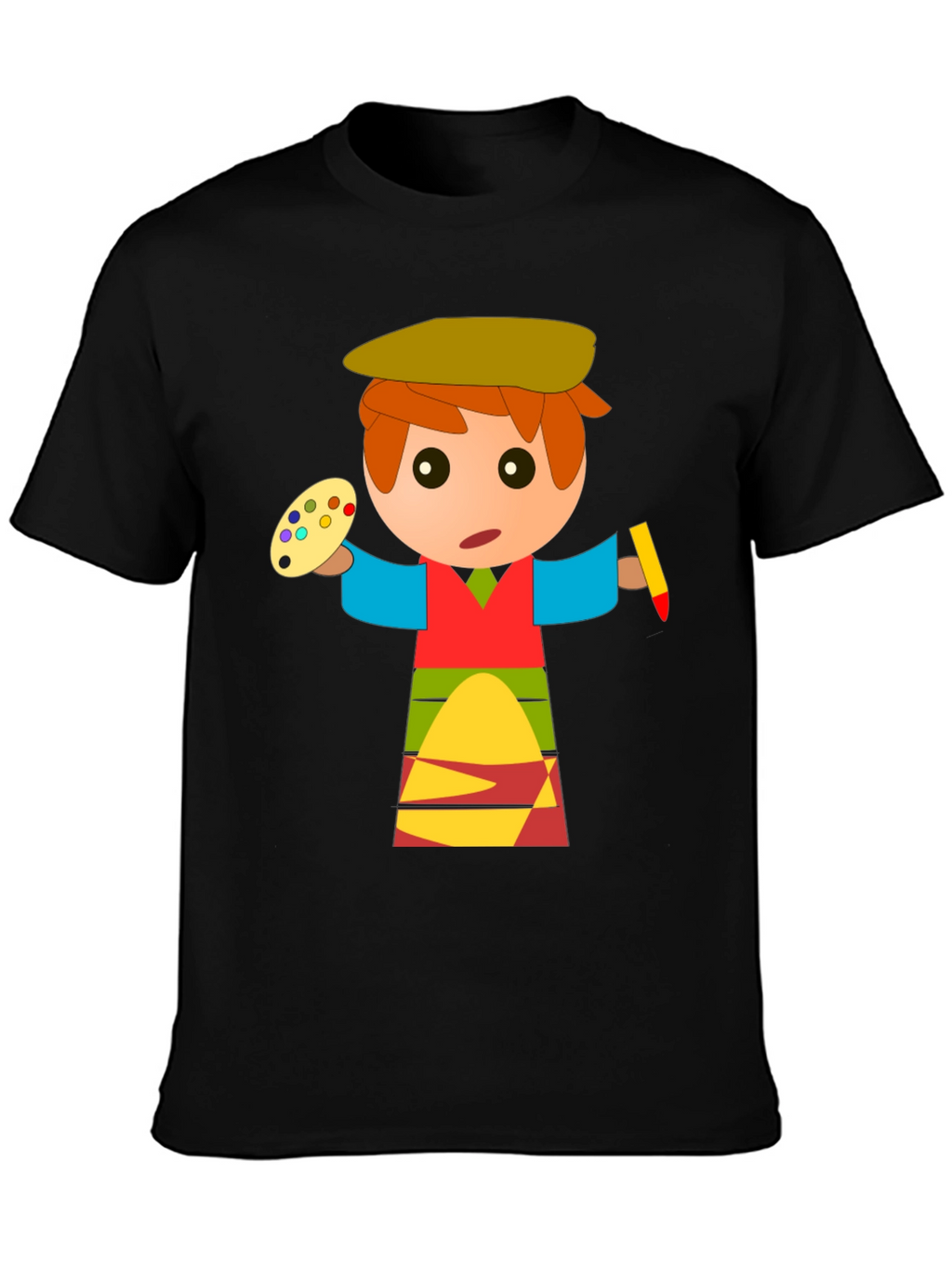Cartoon Artist Graphic T-Shirt