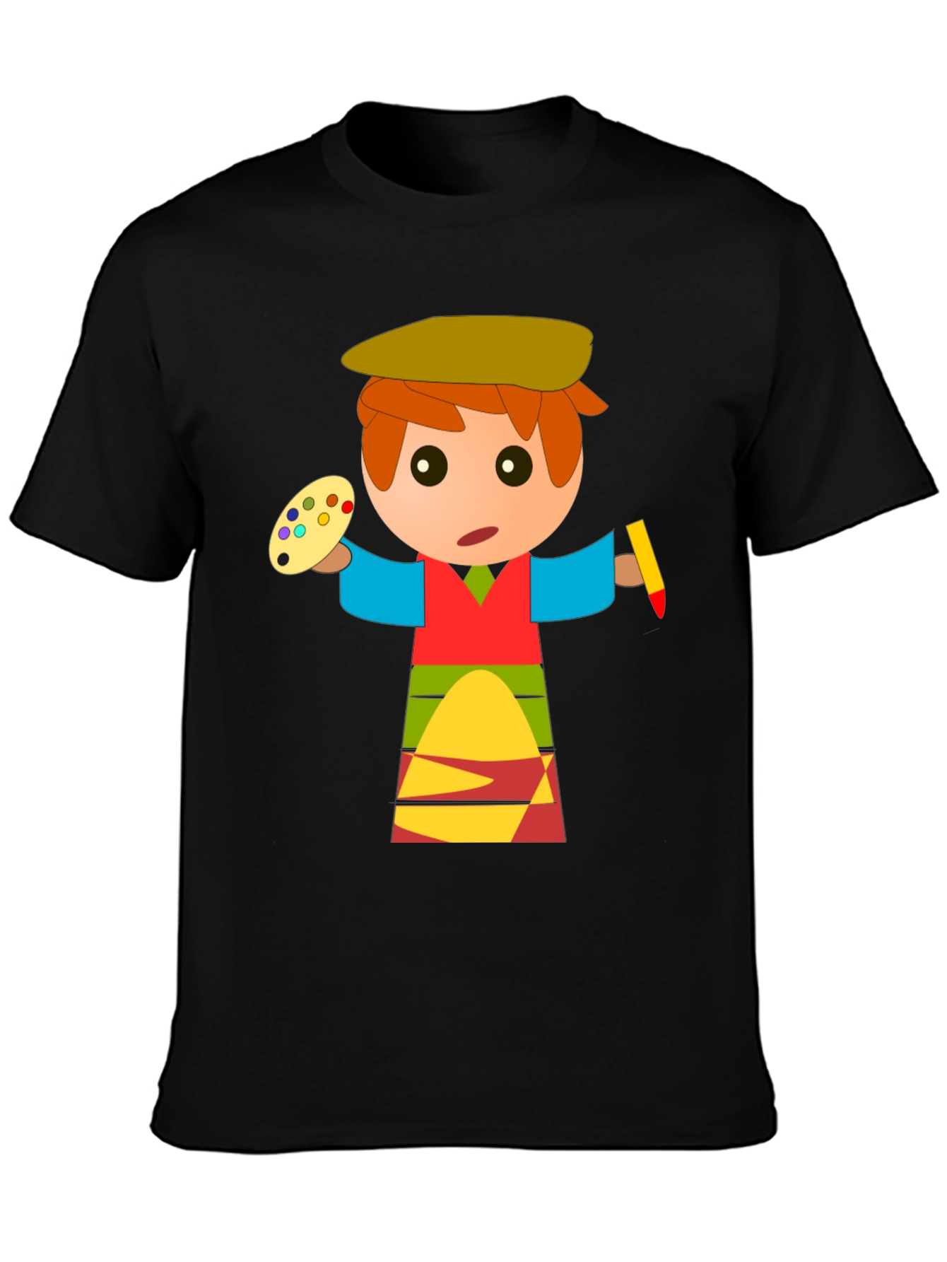 Cartoon Artist Graphic T-Shirt