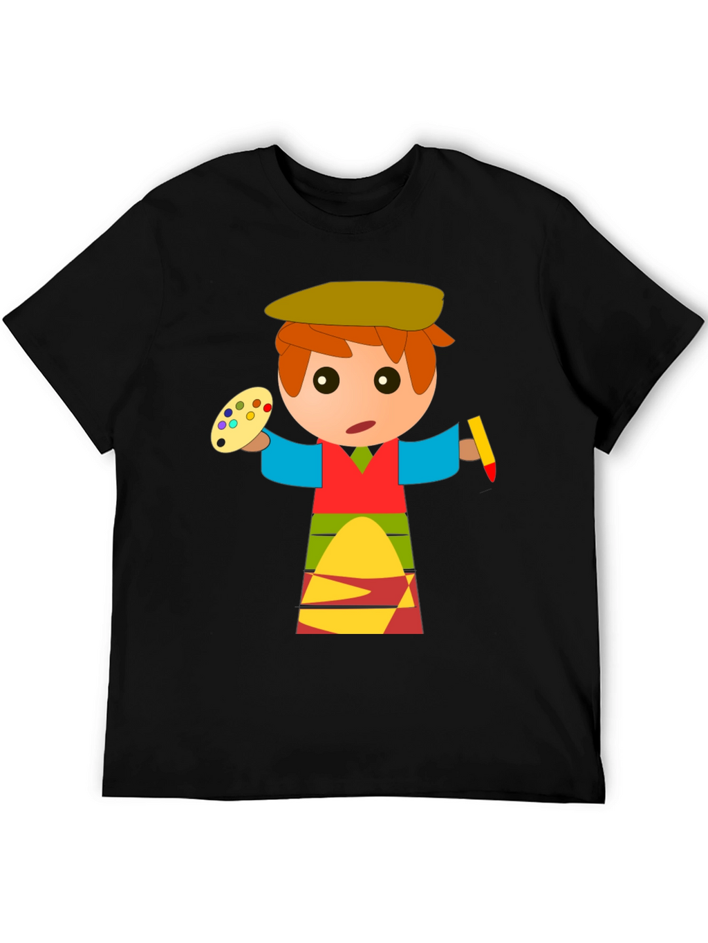 Cartoon Artist Graphic T-Shirt