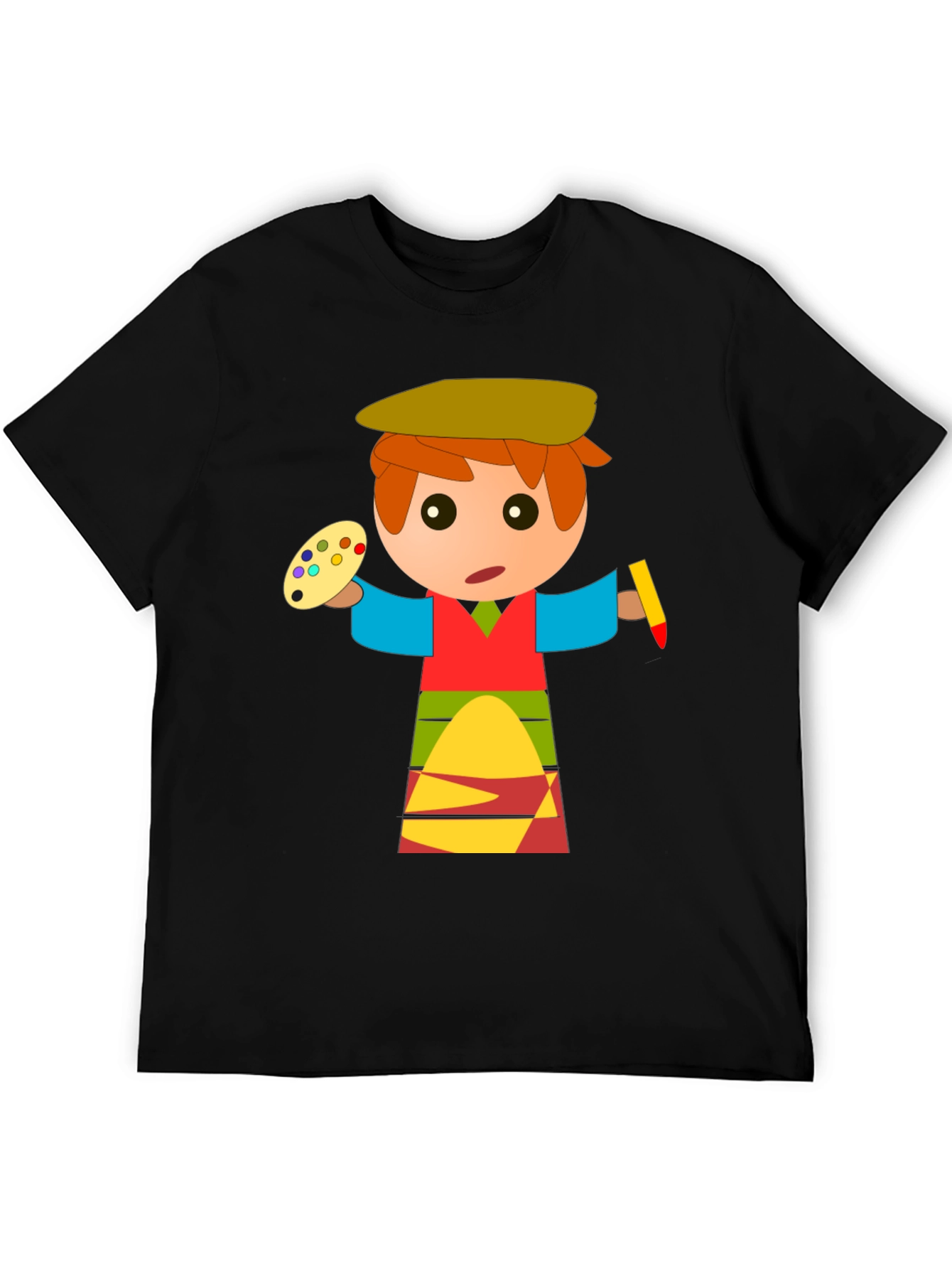 Cartoon Artist Graphic T-Shirt