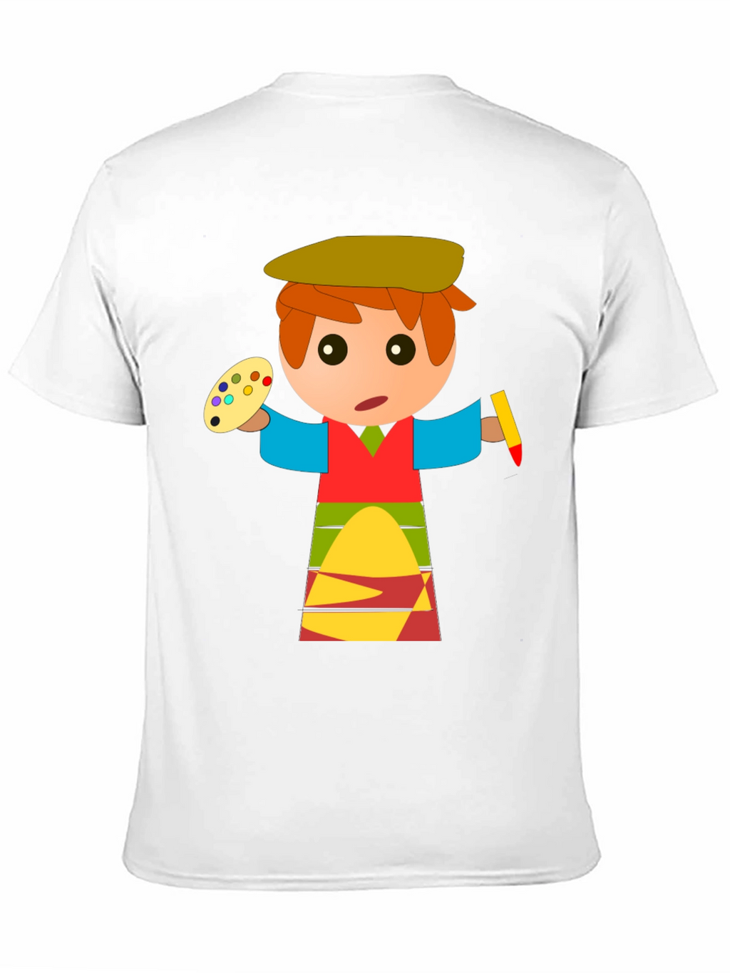 Cartoon Artist Graphic T-Shirt