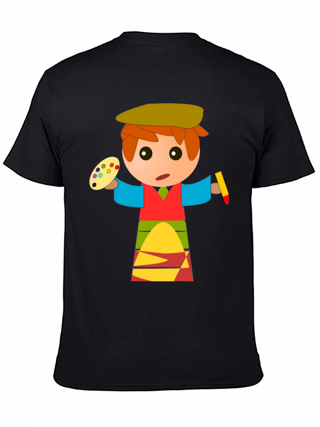 Cartoon Artist Graphic T-Shirt