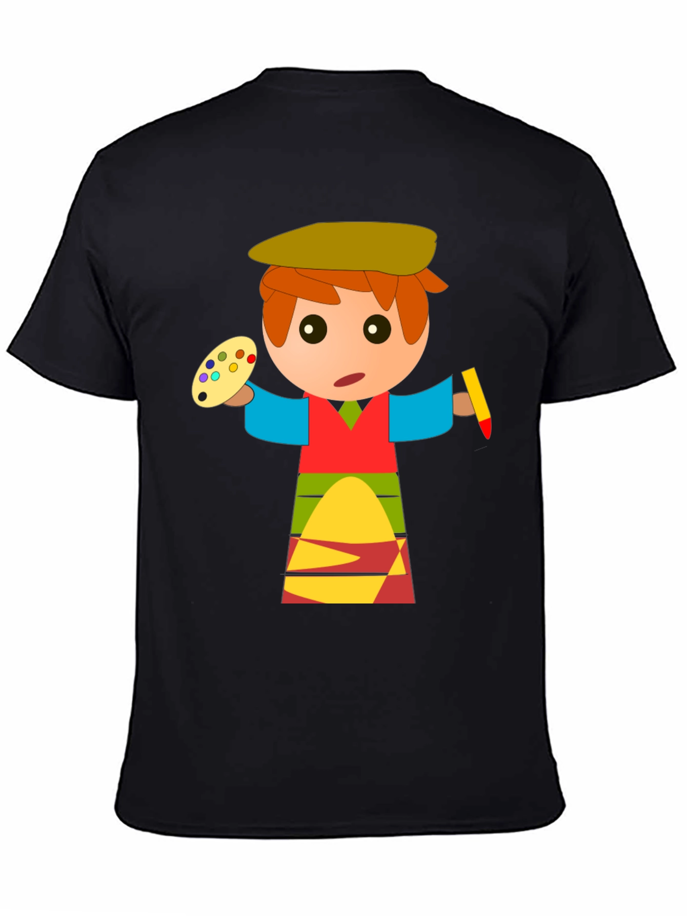Cartoon Artist Graphic T-Shirt