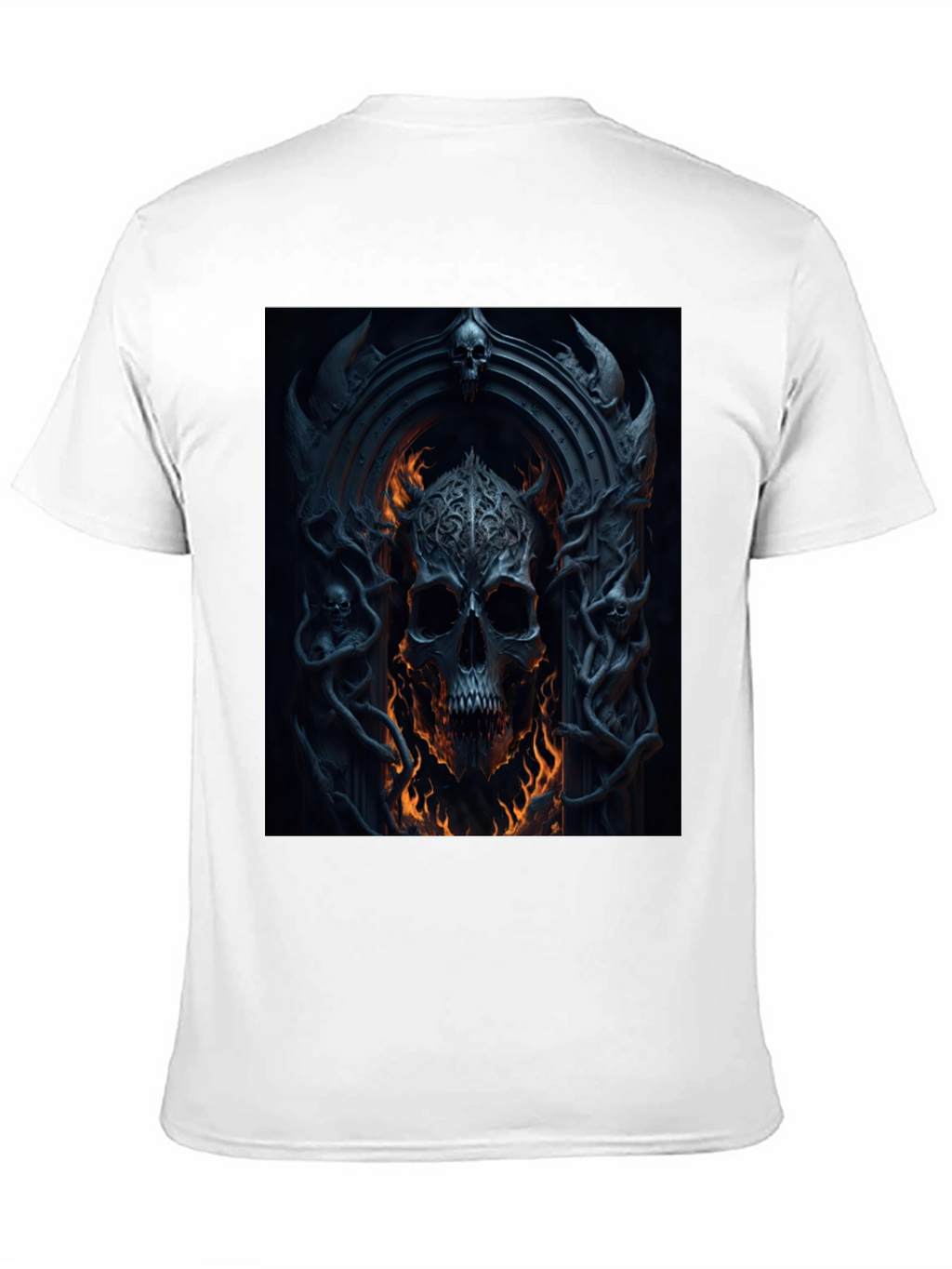 Skull Portal Graphic Black Tee - Gothic Design