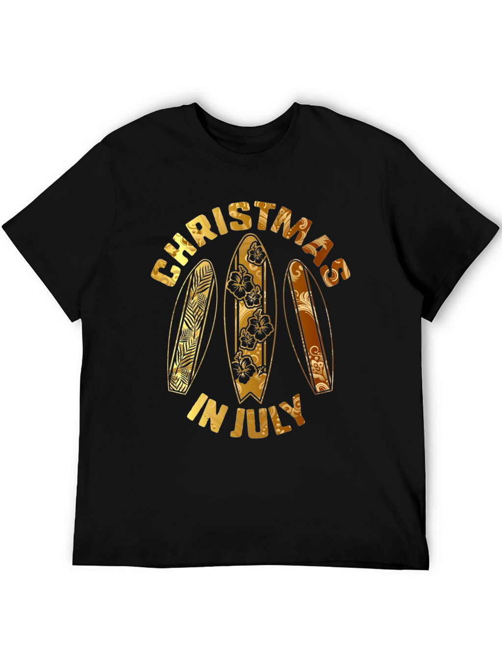 Christmas in July Surfboard Graphic Tee