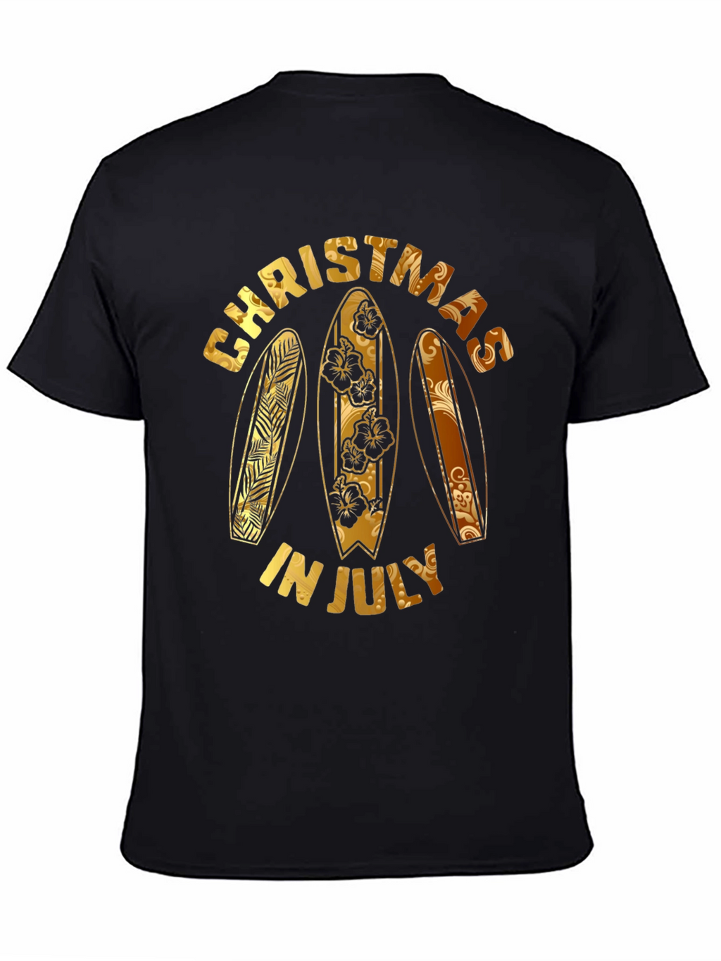 Christmas in July Surfboard Graphic Tee