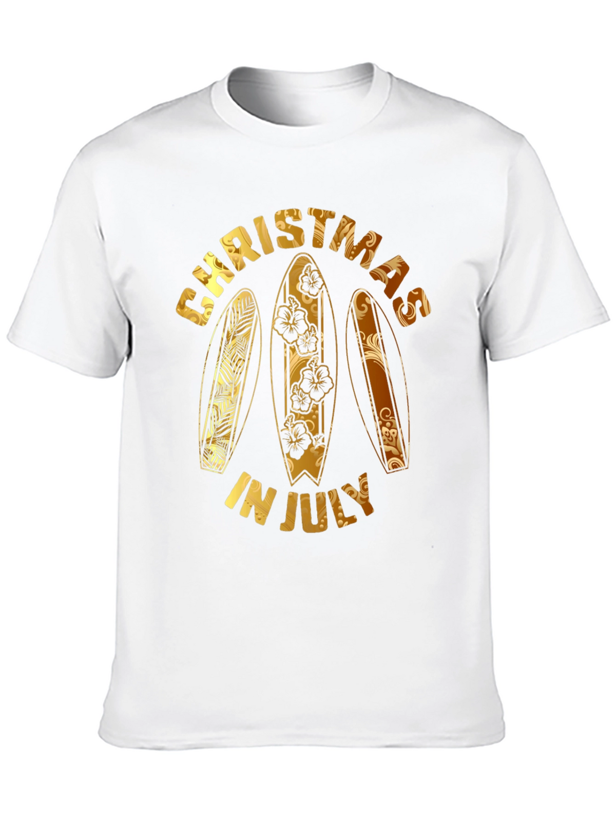 Christmas in July Surfboard Graphic Tee