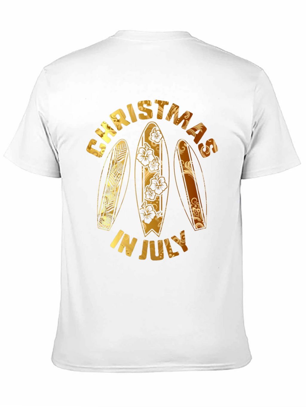 Christmas in July Surfboard Graphic Tee