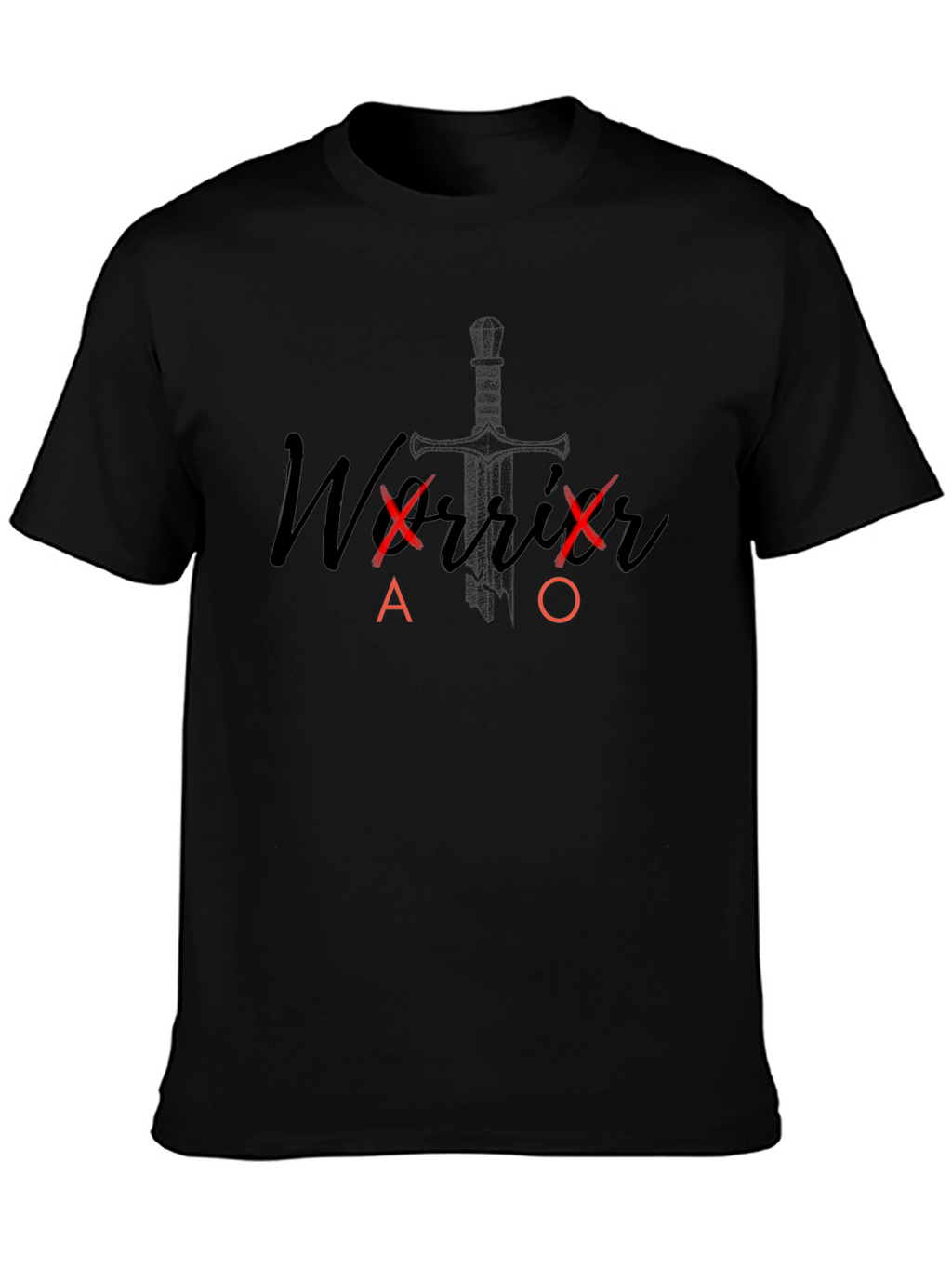 Warrior Alpha Omega Sword Graphic T-Shirt