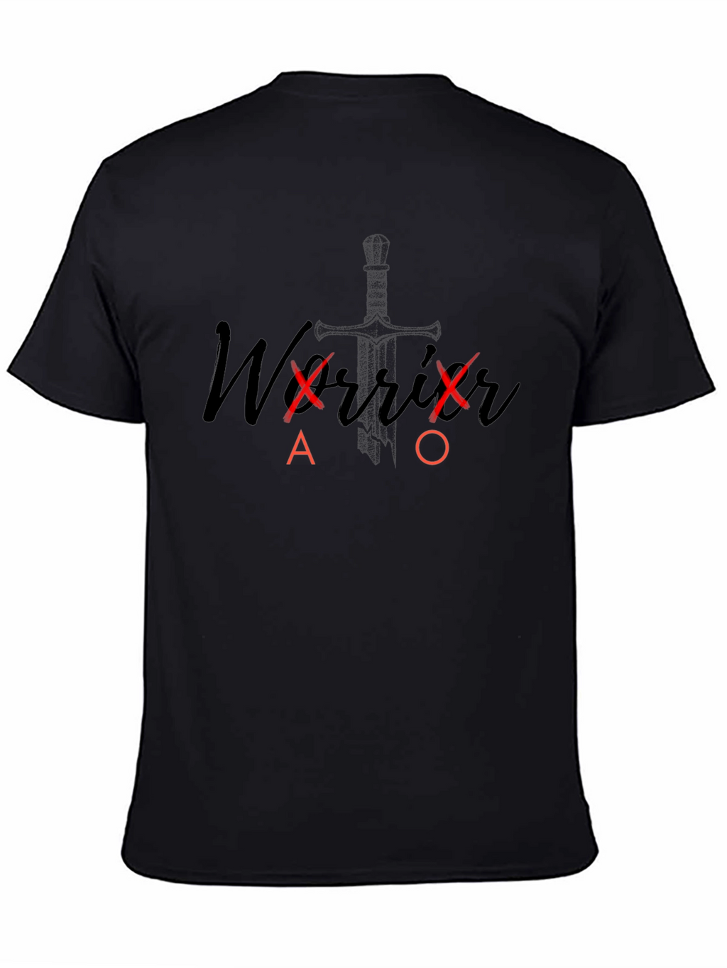Warrior Alpha Omega Sword Graphic T-Shirt
