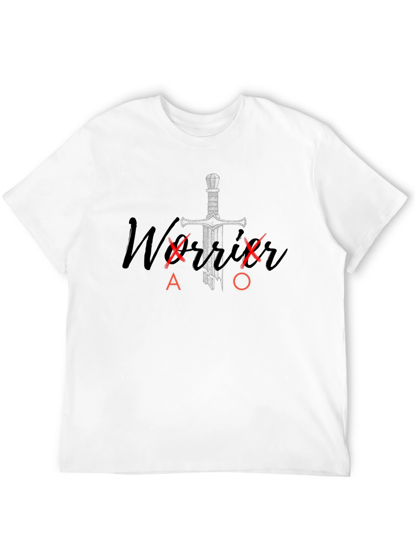 Warrior Alpha Omega Sword Graphic T-Shirt