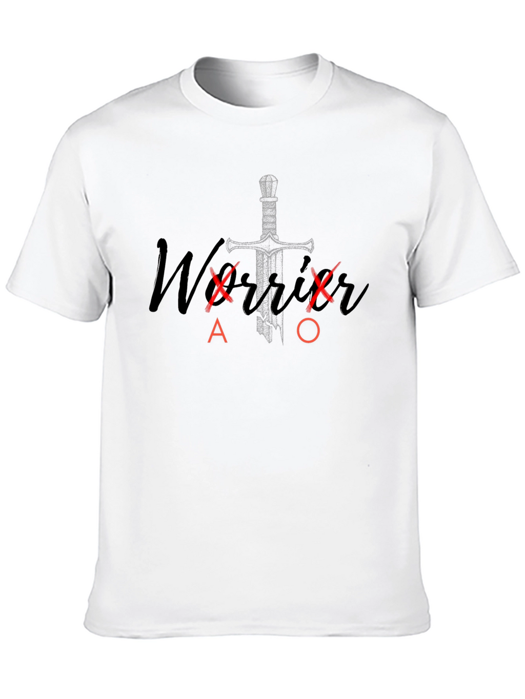 Warrior Alpha Omega Sword Graphic T-Shirt