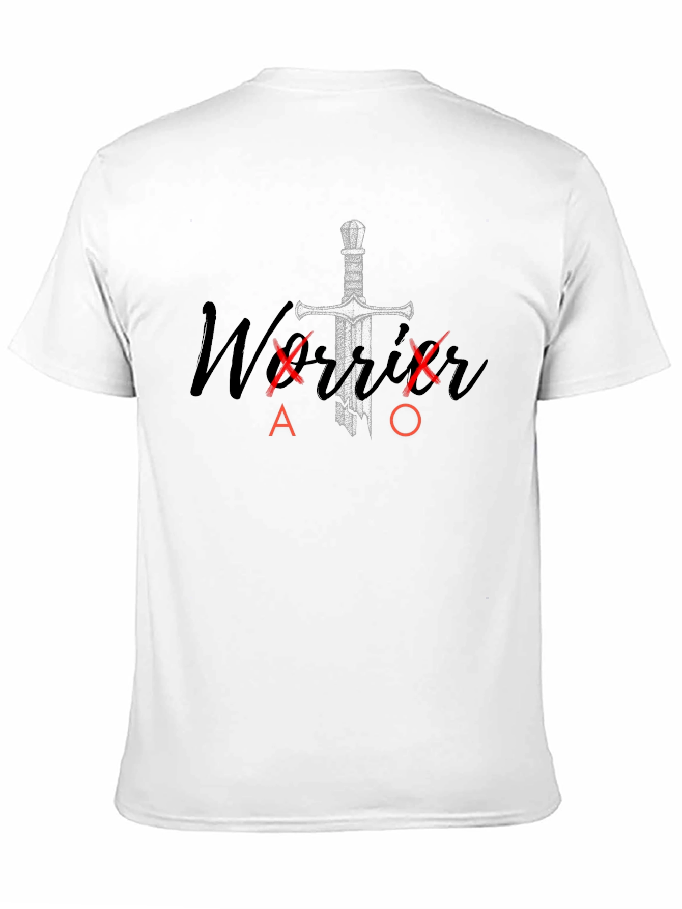 Warrior Alpha Omega Sword Graphic T-Shirt