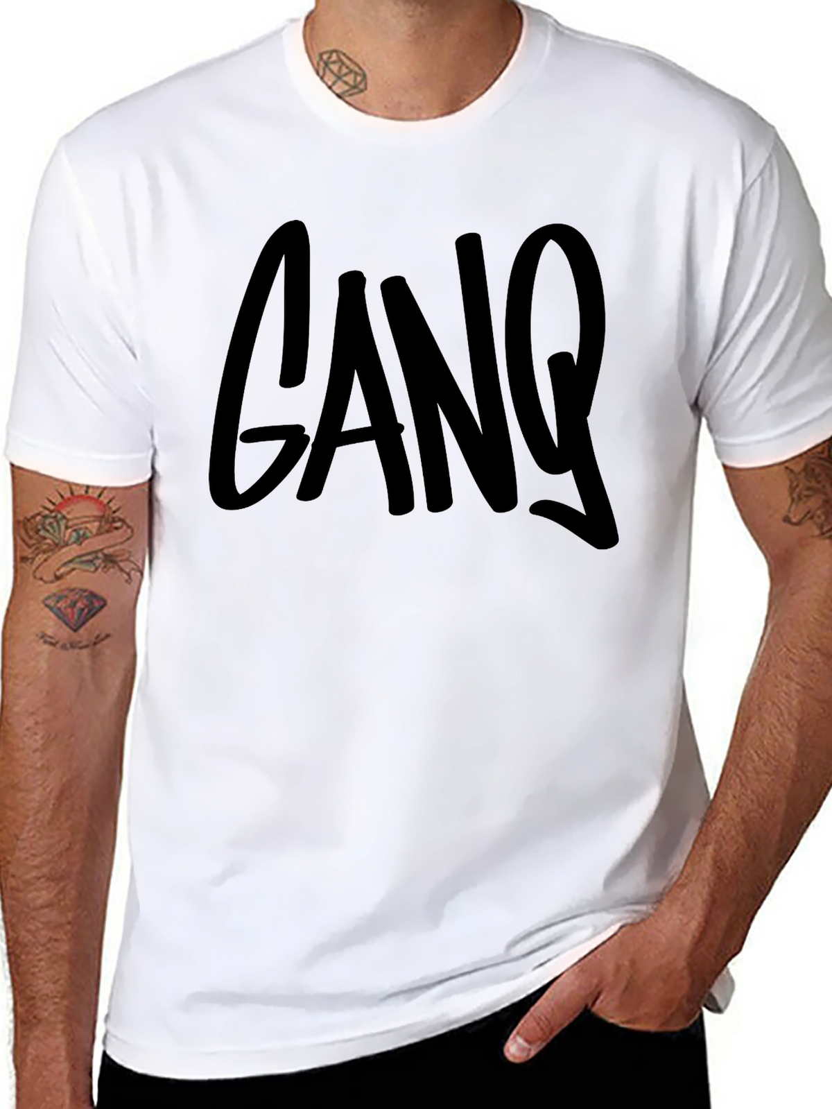 Black Gang Graphic Print Tee