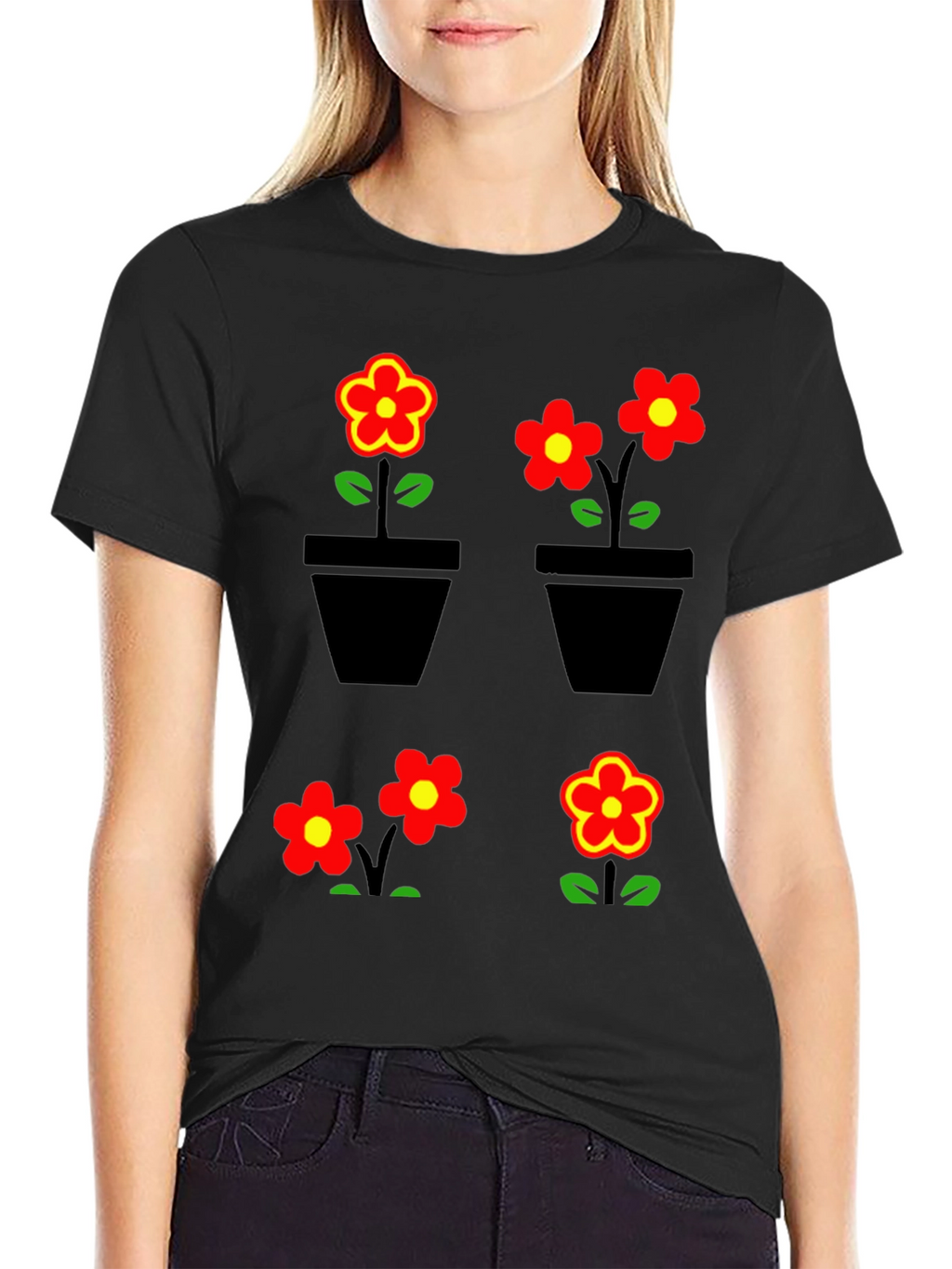 Floral Graphic T-Shirt - Trendy Comfortable