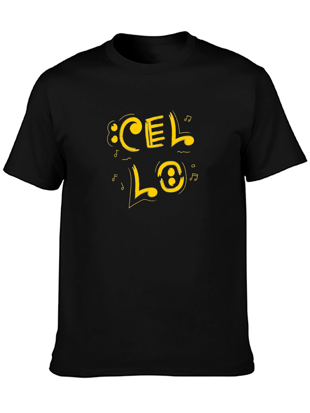 Cello Music Graphic Tee - Black Cotton Blend