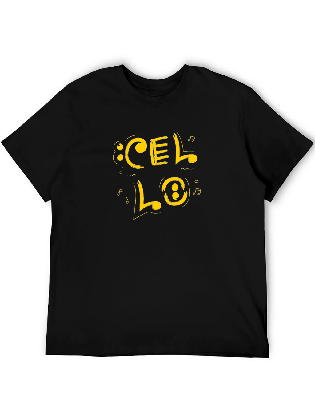 Cello Music Graphic Tee - Black Cotton Blend