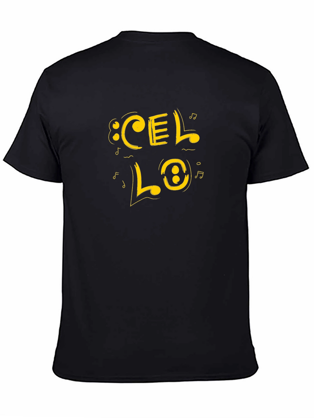 Cello Music Graphic Tee - Black Cotton Blend