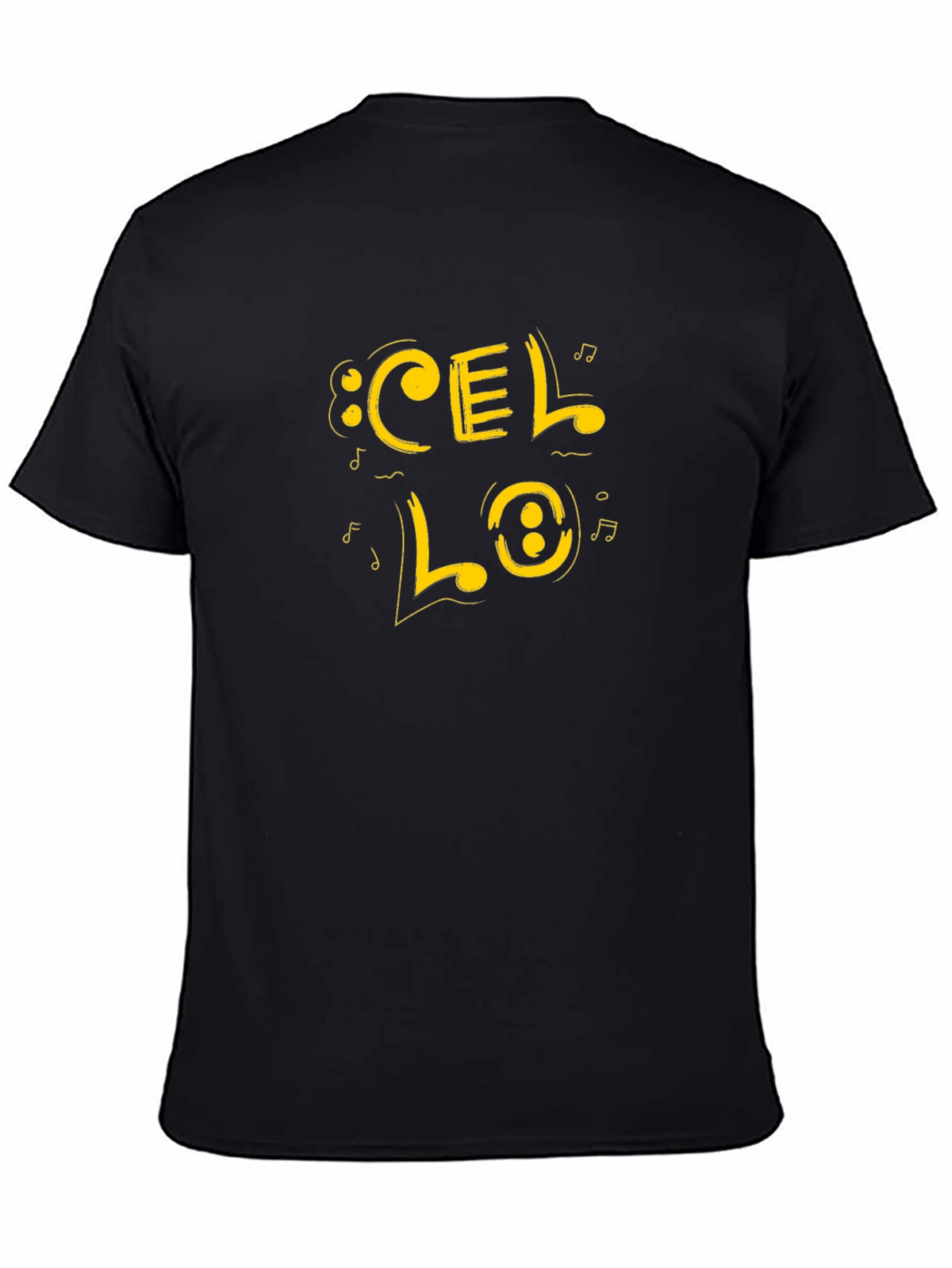 Cello Music Graphic Tee - Black Cotton Blend