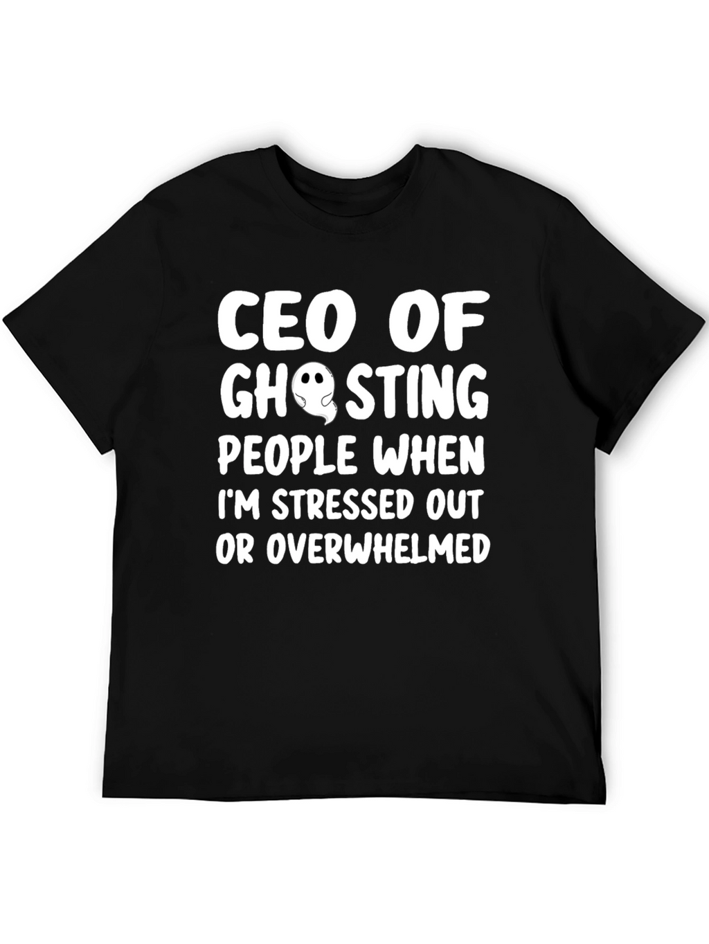 CEO of Ghosting Graphic Tee - Black Cotton Blend