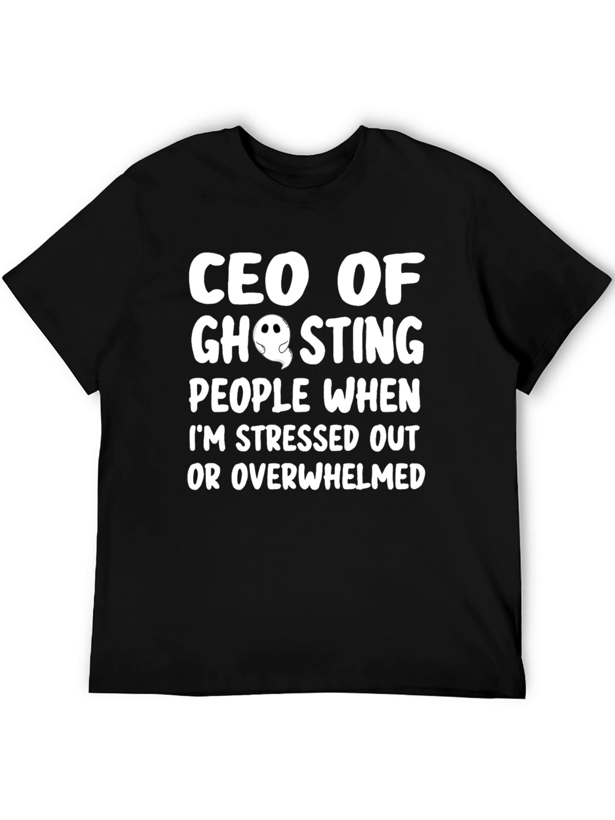 CEO of Ghosting Graphic Tee - Black Cotton Blend