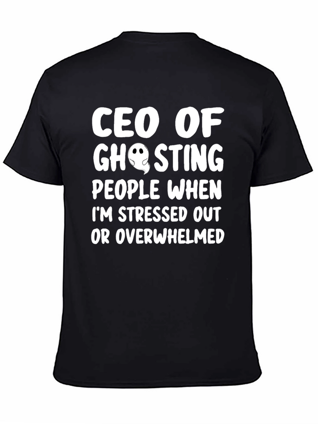 CEO of Ghosting Graphic Tee - Black Cotton Blend