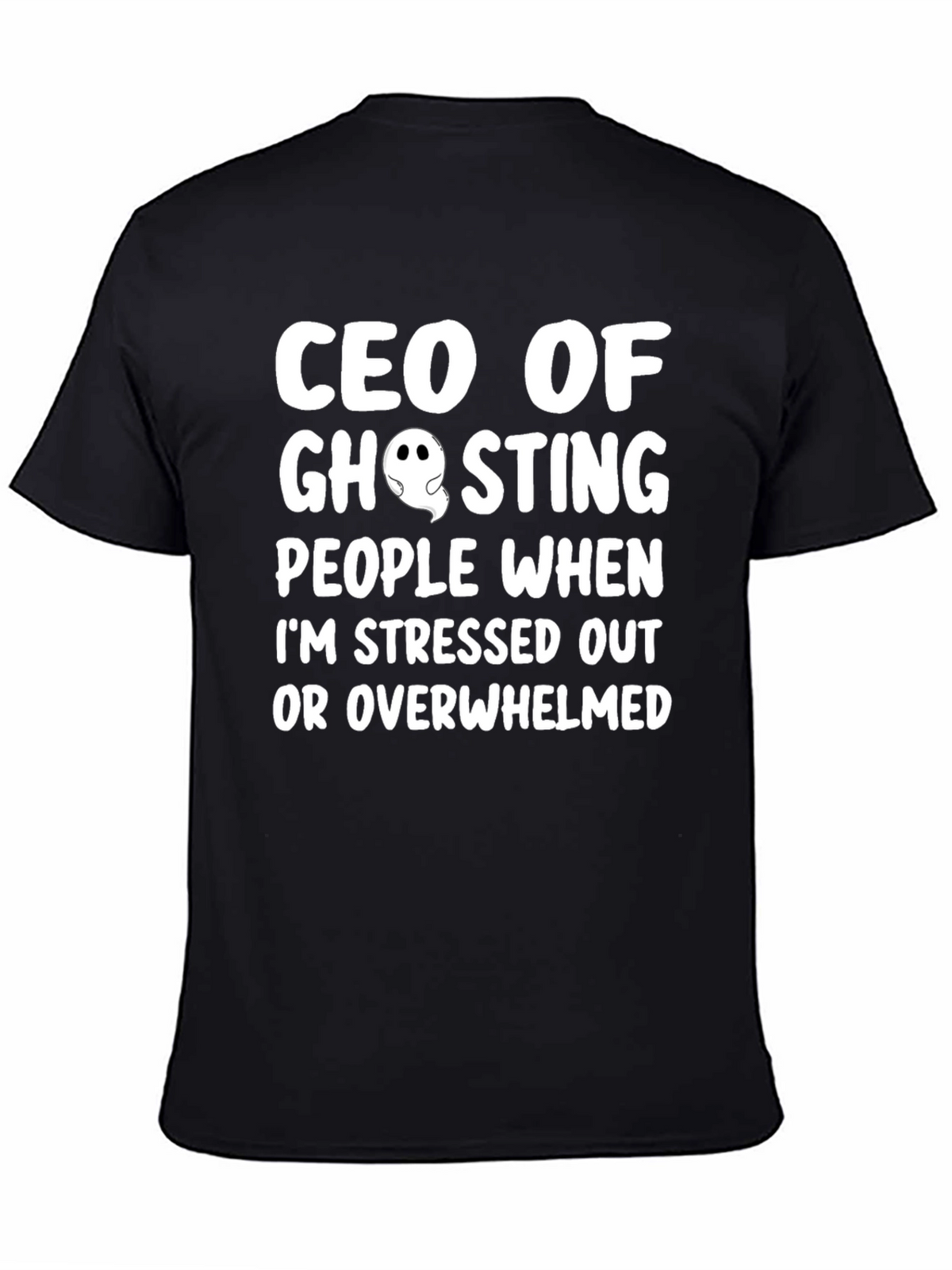 CEO of Ghosting Graphic Tee - Black Cotton Blend