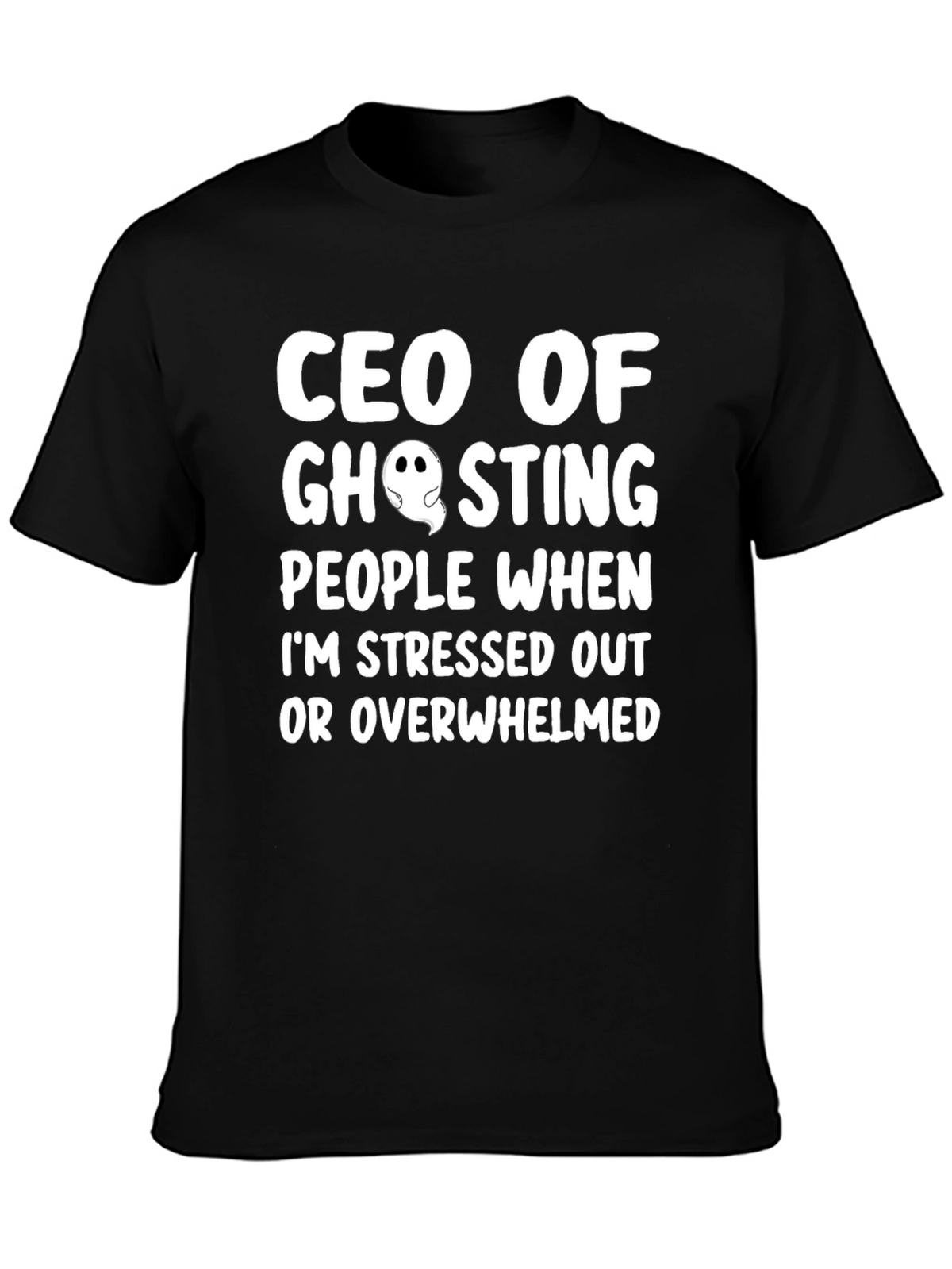 CEO of Ghosting Graphic Tee - Black Cotton Blend