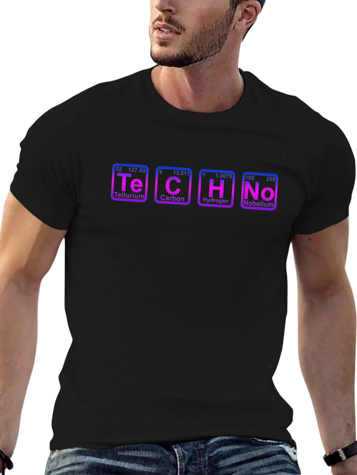 TECHNO Periodic Elements Graphic T-Shirt