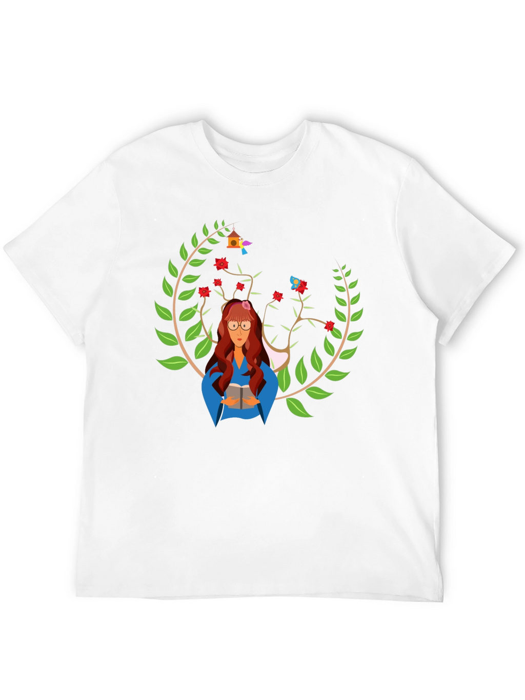 Bookworm Graphic Tee - Literary Style
