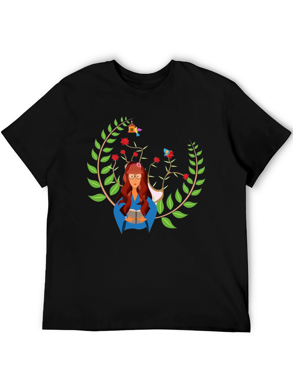 Bookworm Graphic Tee - Literary Style