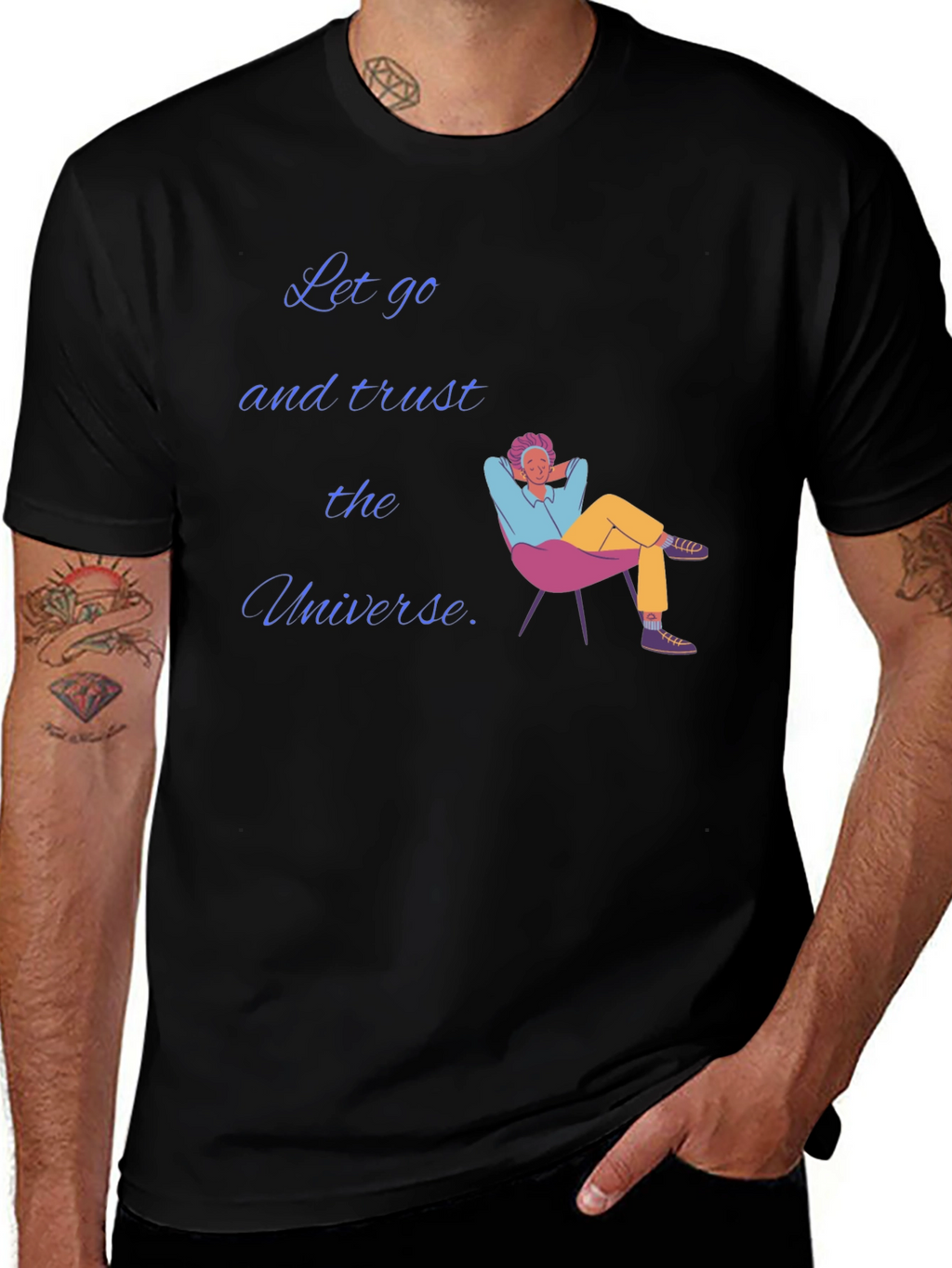 Trust the Universe Black Graphic T-Shirt