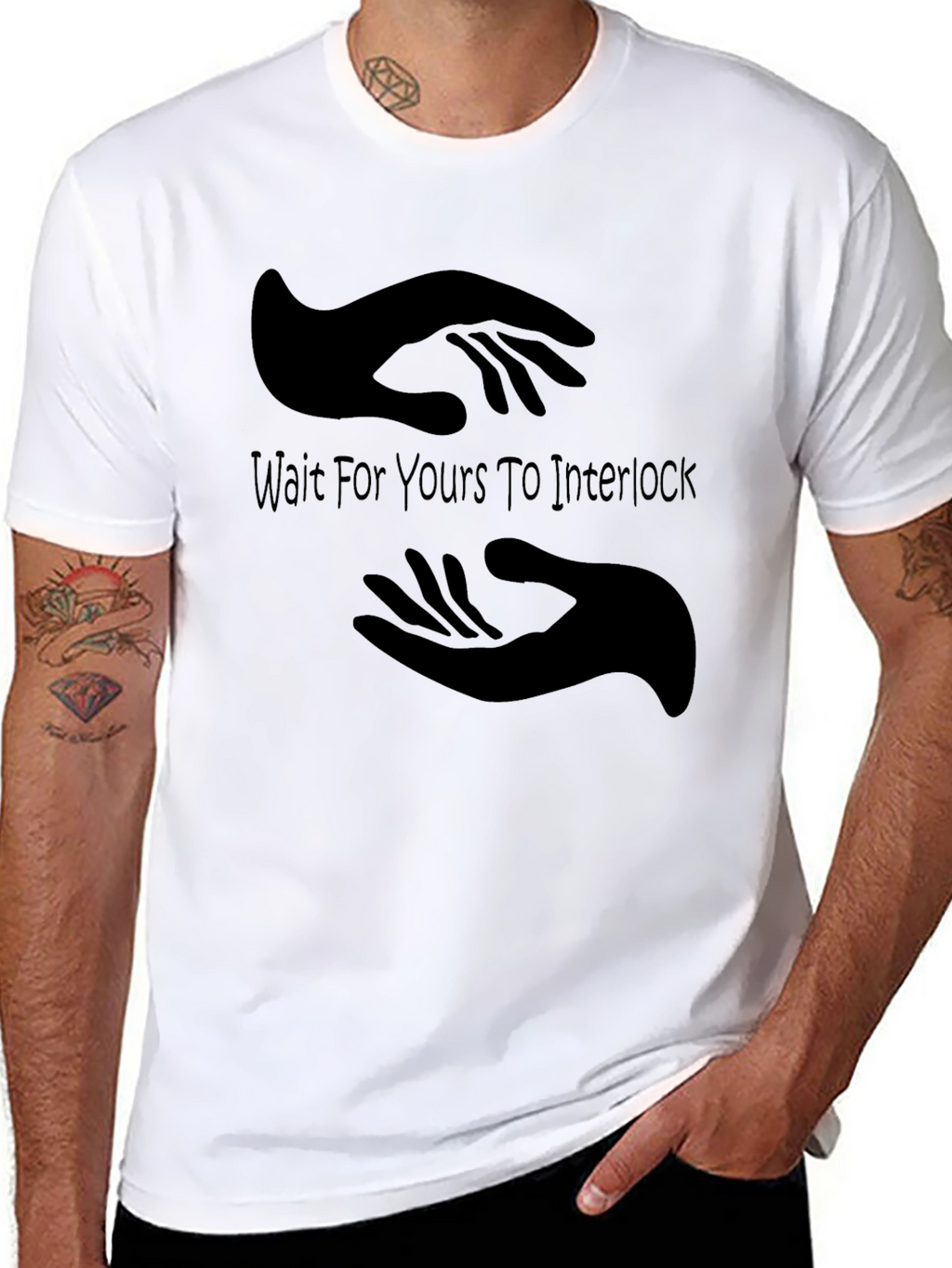 Interlocking Hands Graphic Tee - Wait For Yours