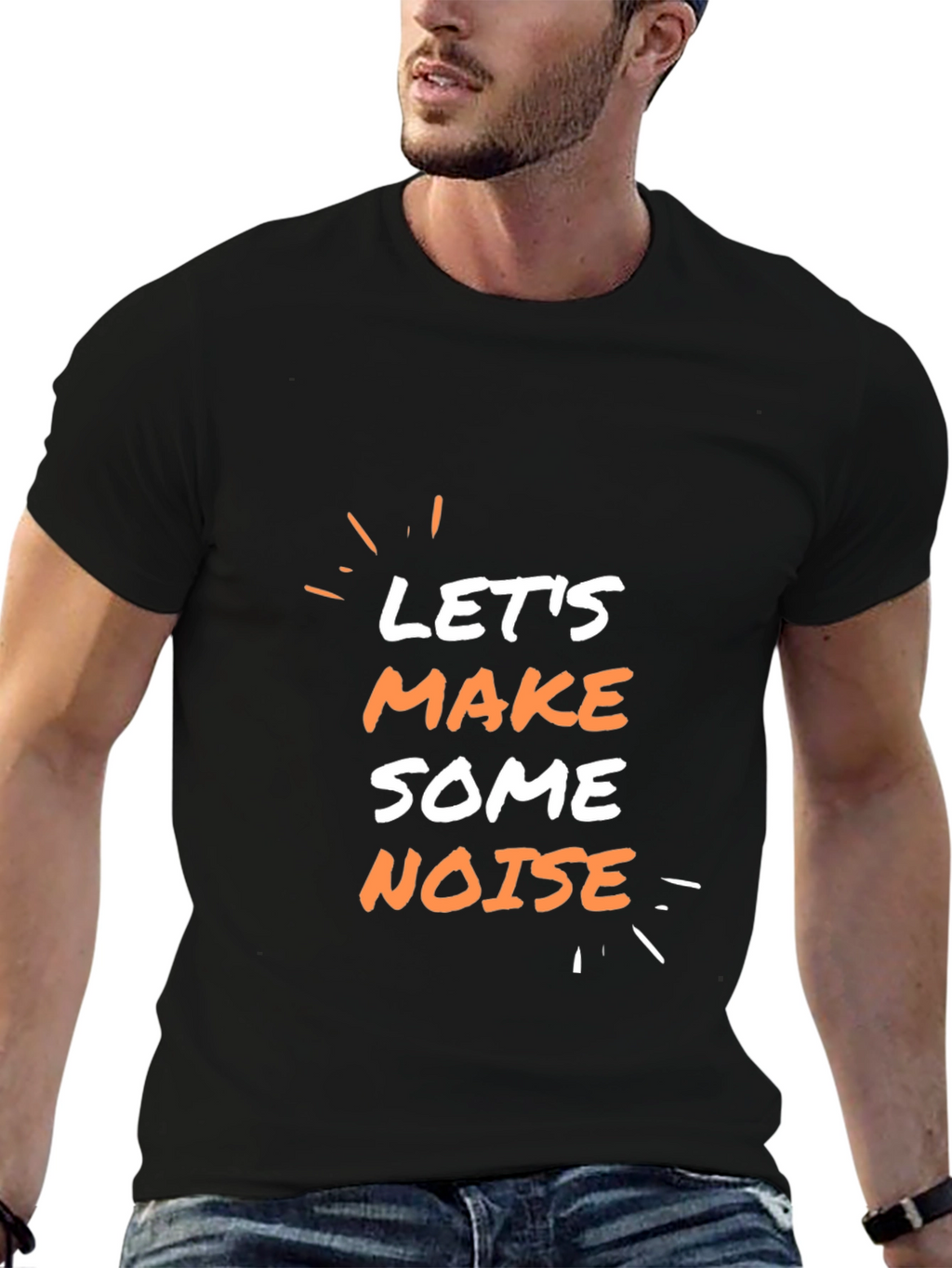Lets Make Some Noise T-Shirt - Black Graphic Tee