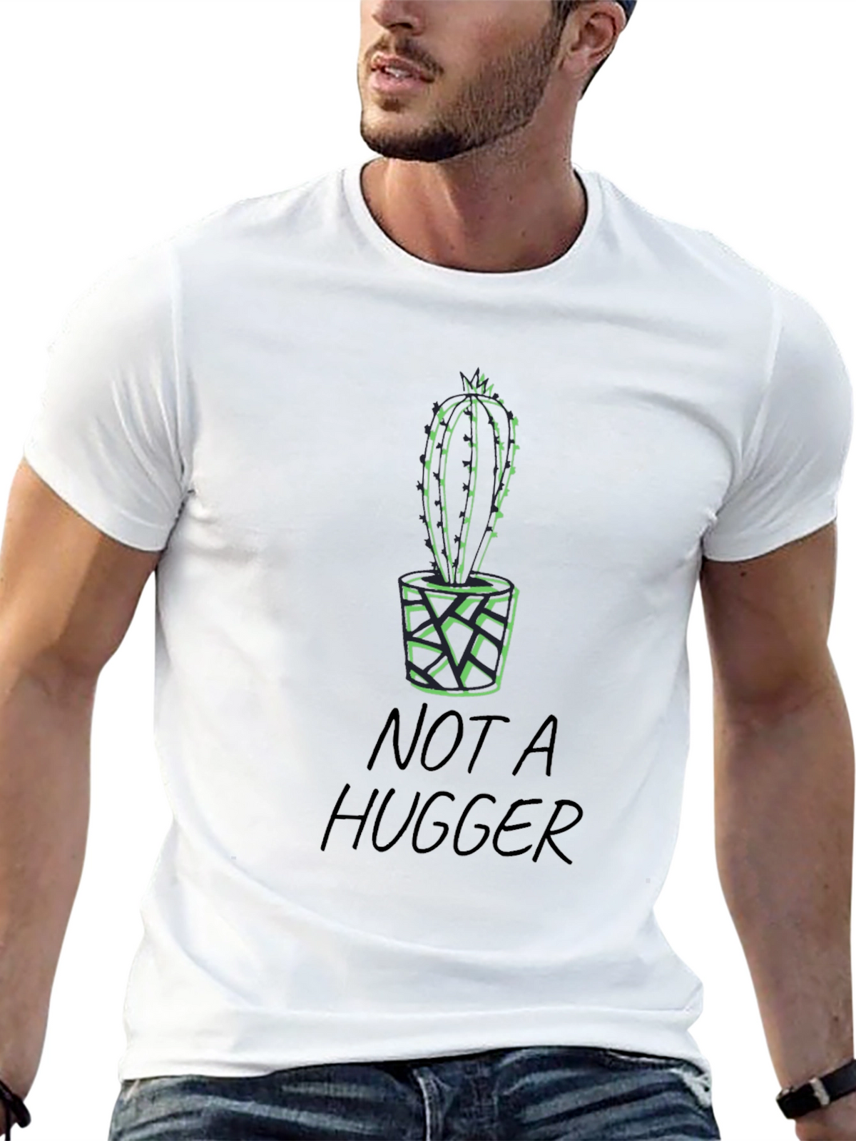 Not a Hugger Cactus Tee