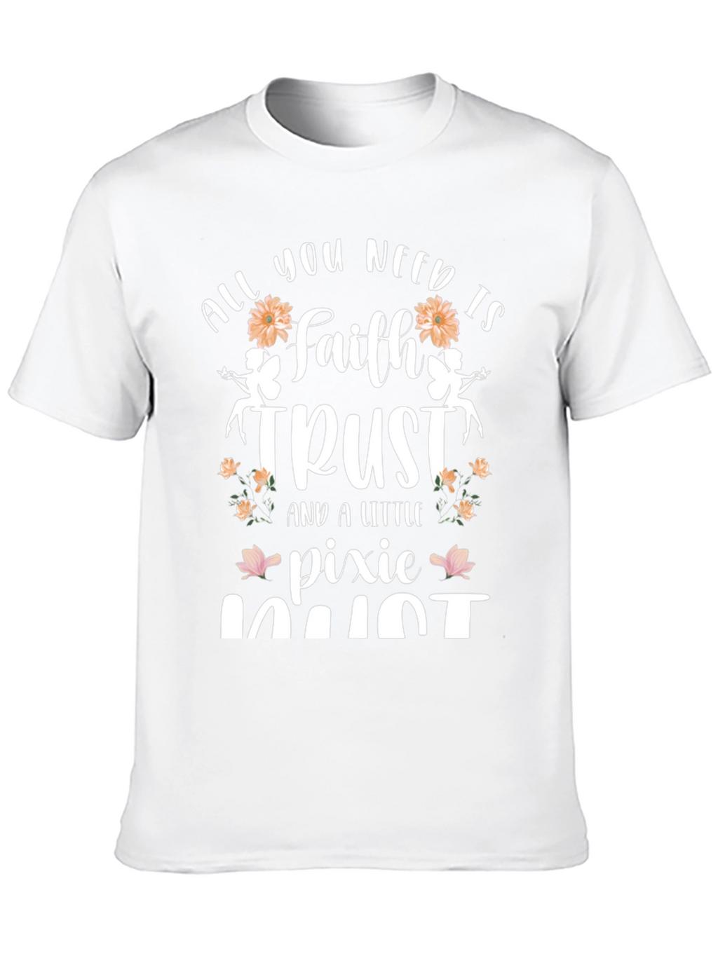 Faith Trust Pixie Dust Black Graphic T-Shirt