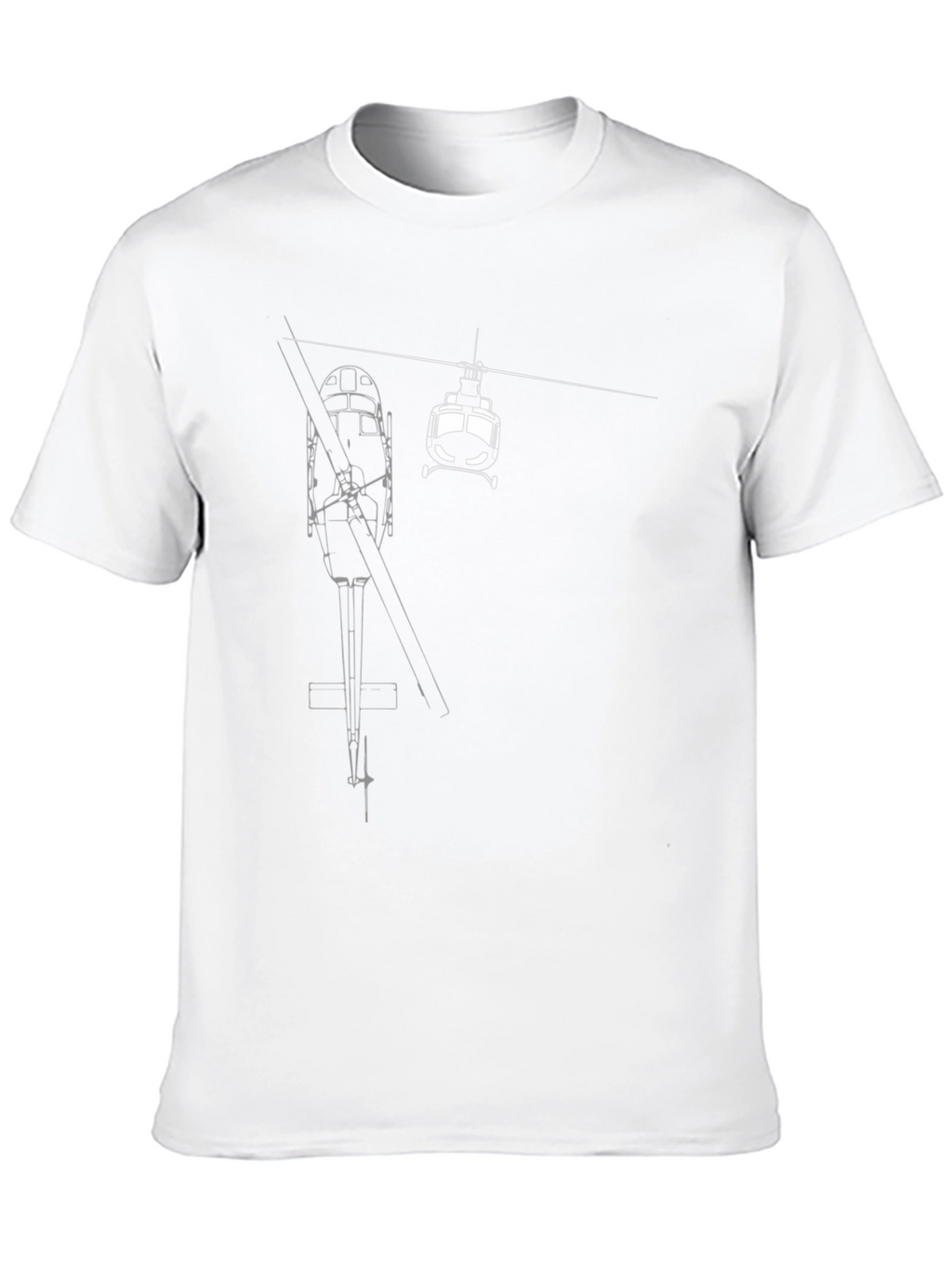 Helicopter Diagram Graphic Tee - Black