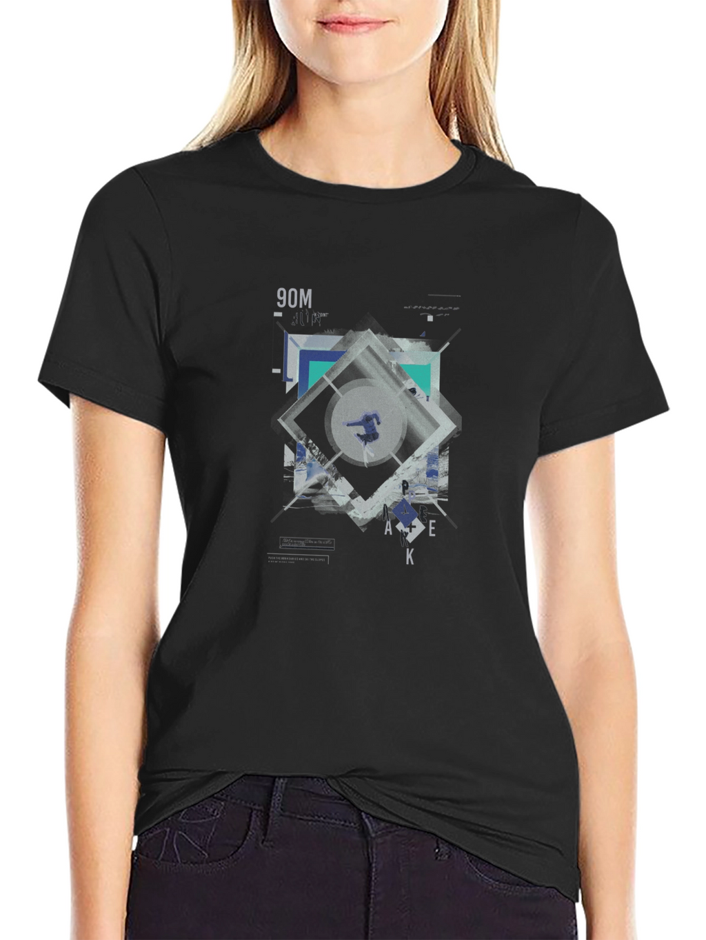 Geometric Graphic Print T-Shirt | Modern Design Tee