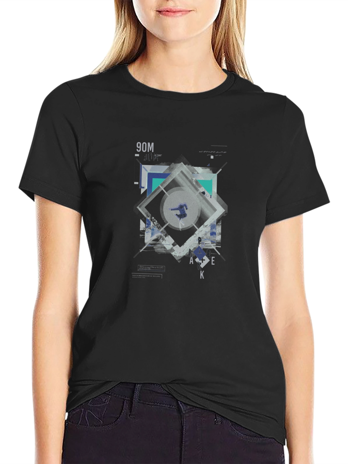 Geometric Graphic Print T-Shirt | Modern Design Tee