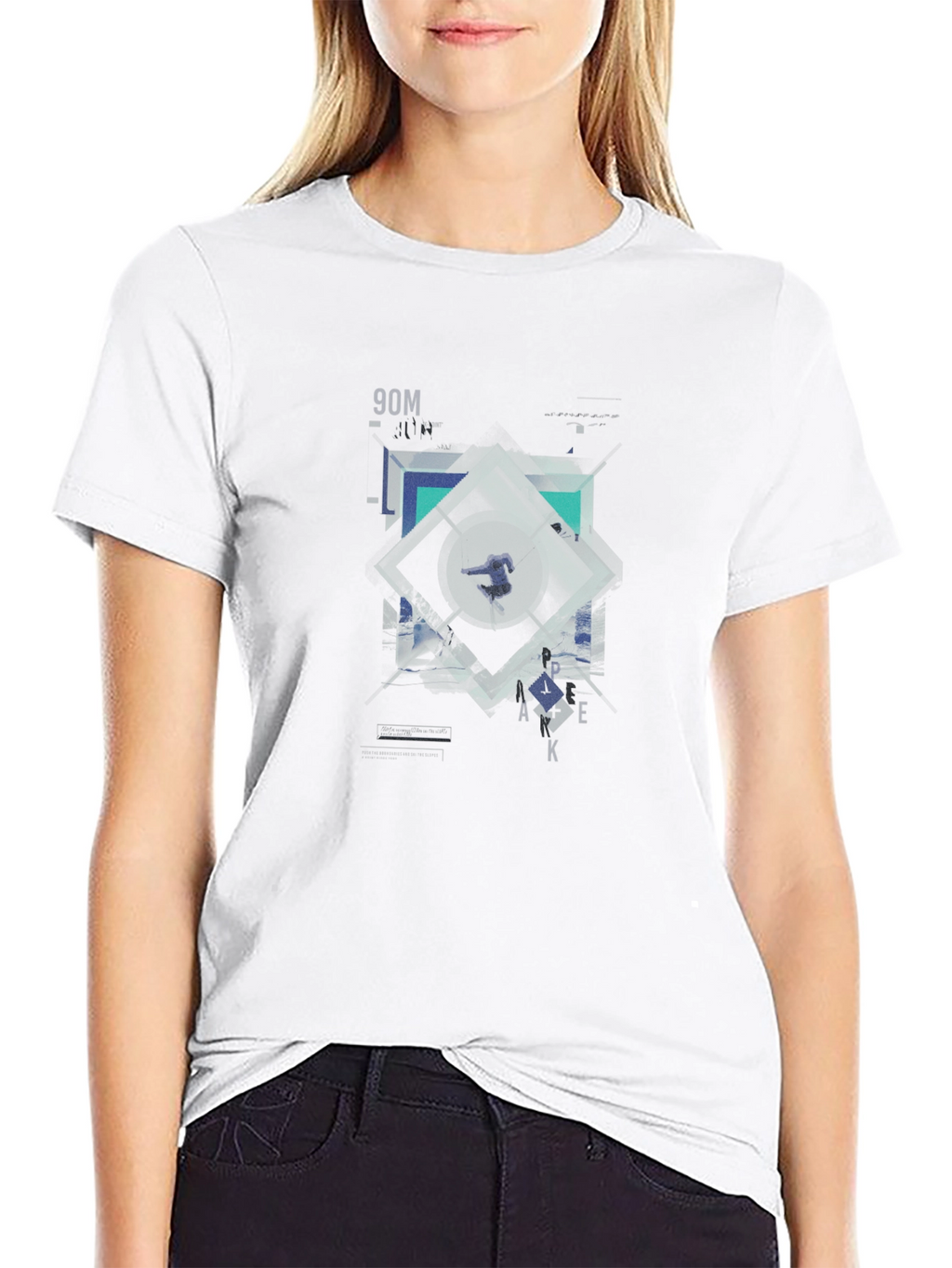 Geometric Graphic Print T-Shirt | Modern Design Tee