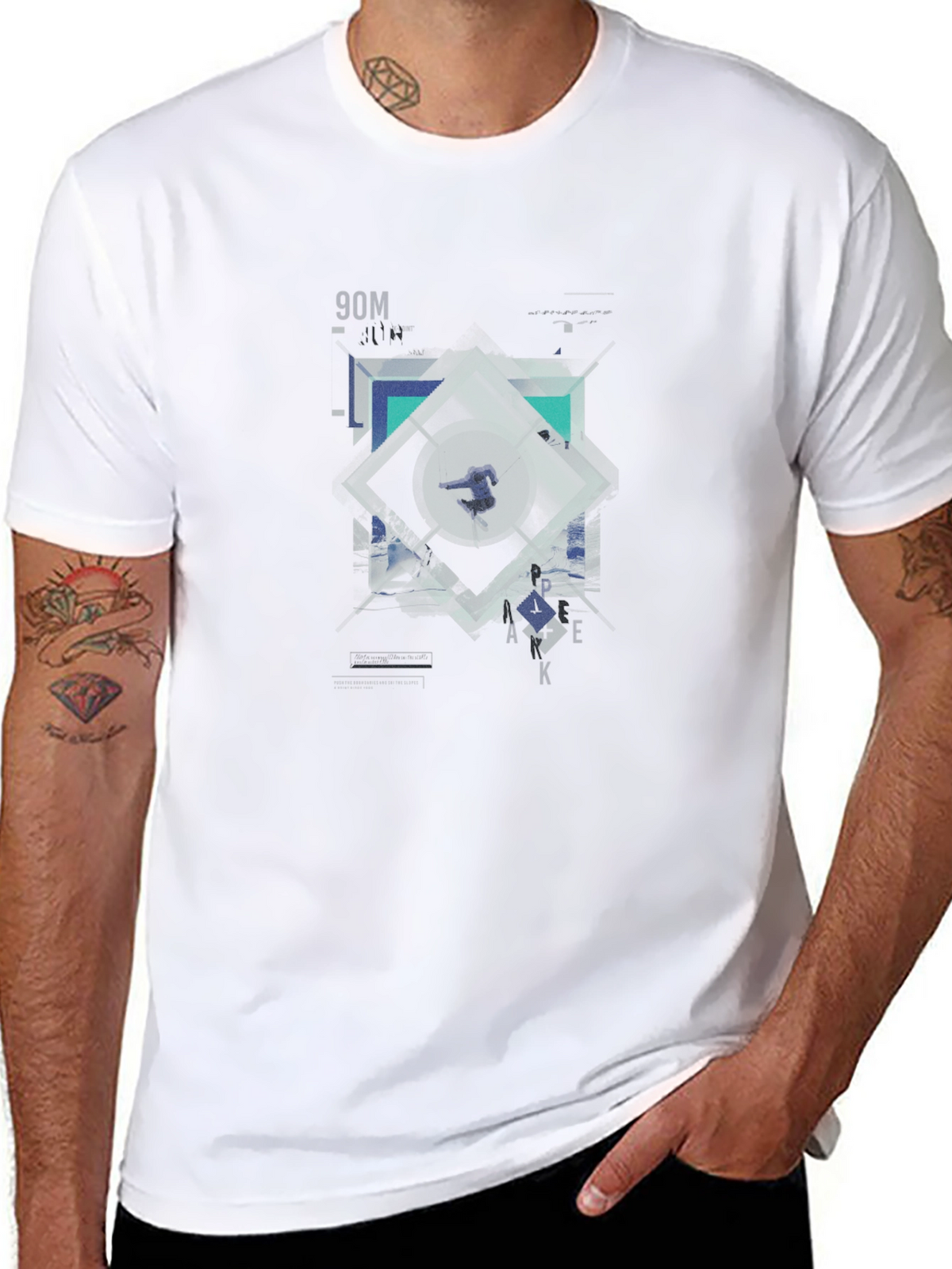 Geometric Graphic Print T-Shirt | Modern Design Tee