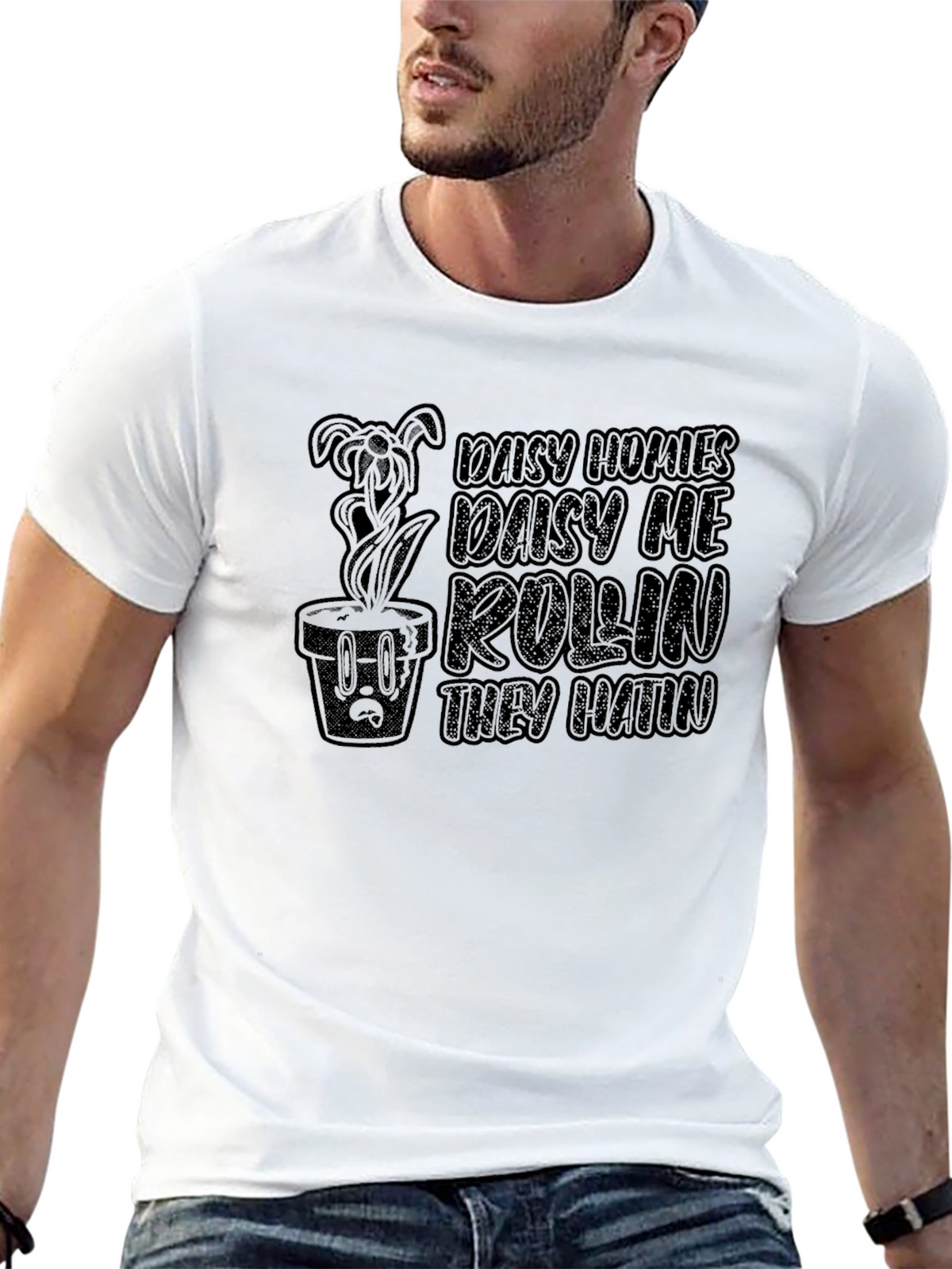 Daisy Homies Black Graphic Tee