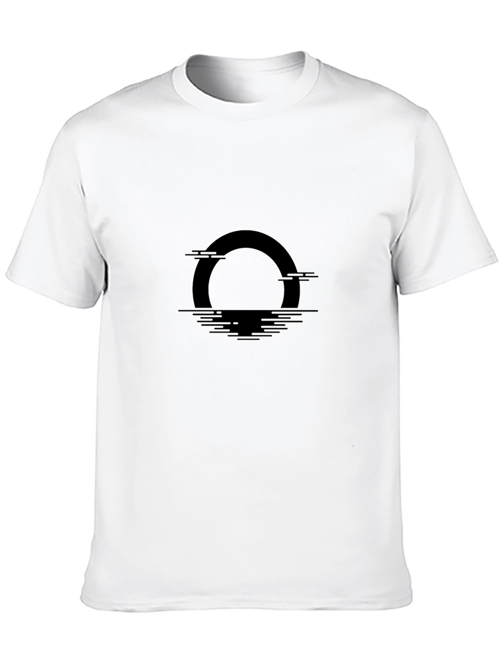 Black Graphic Tee - Sunset Design
