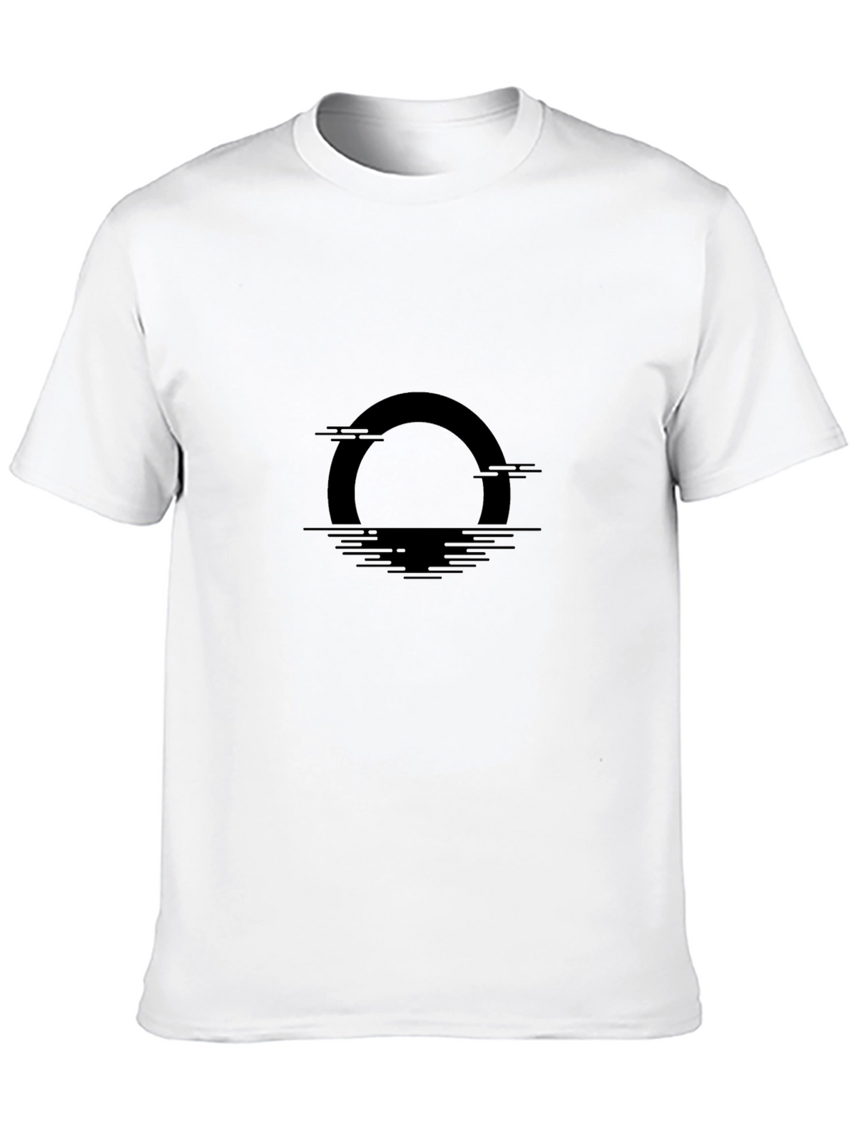 Black Graphic Tee - Sunset Design